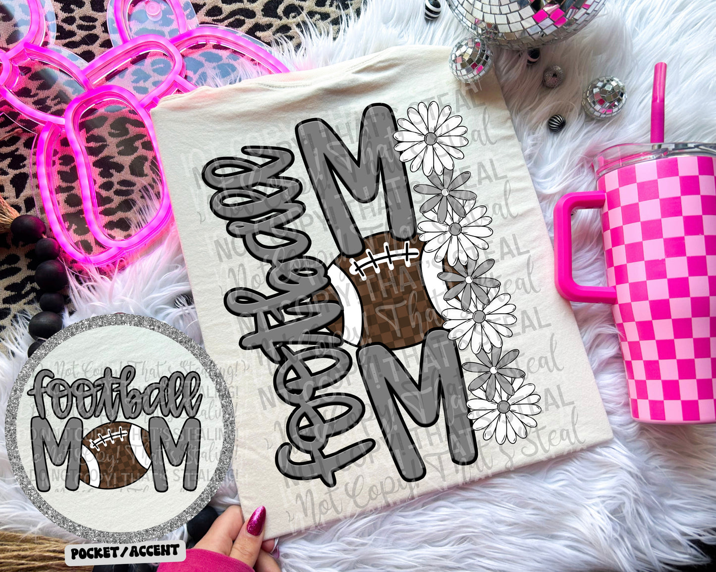 Football mom BACK (Dropdown)- DTF&UV