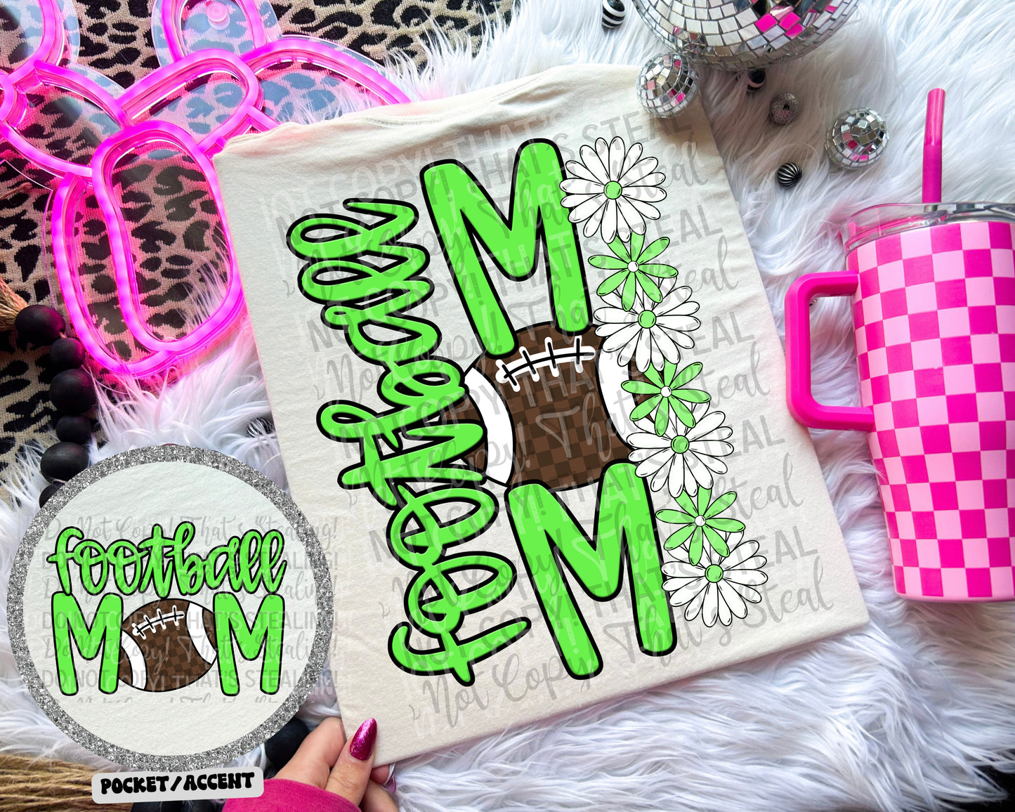 Football mom BACK (Dropdown)- DTF&UV