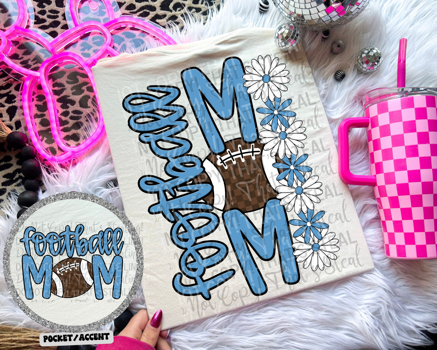 Football mom BACK (Dropdown)- DTF&UV