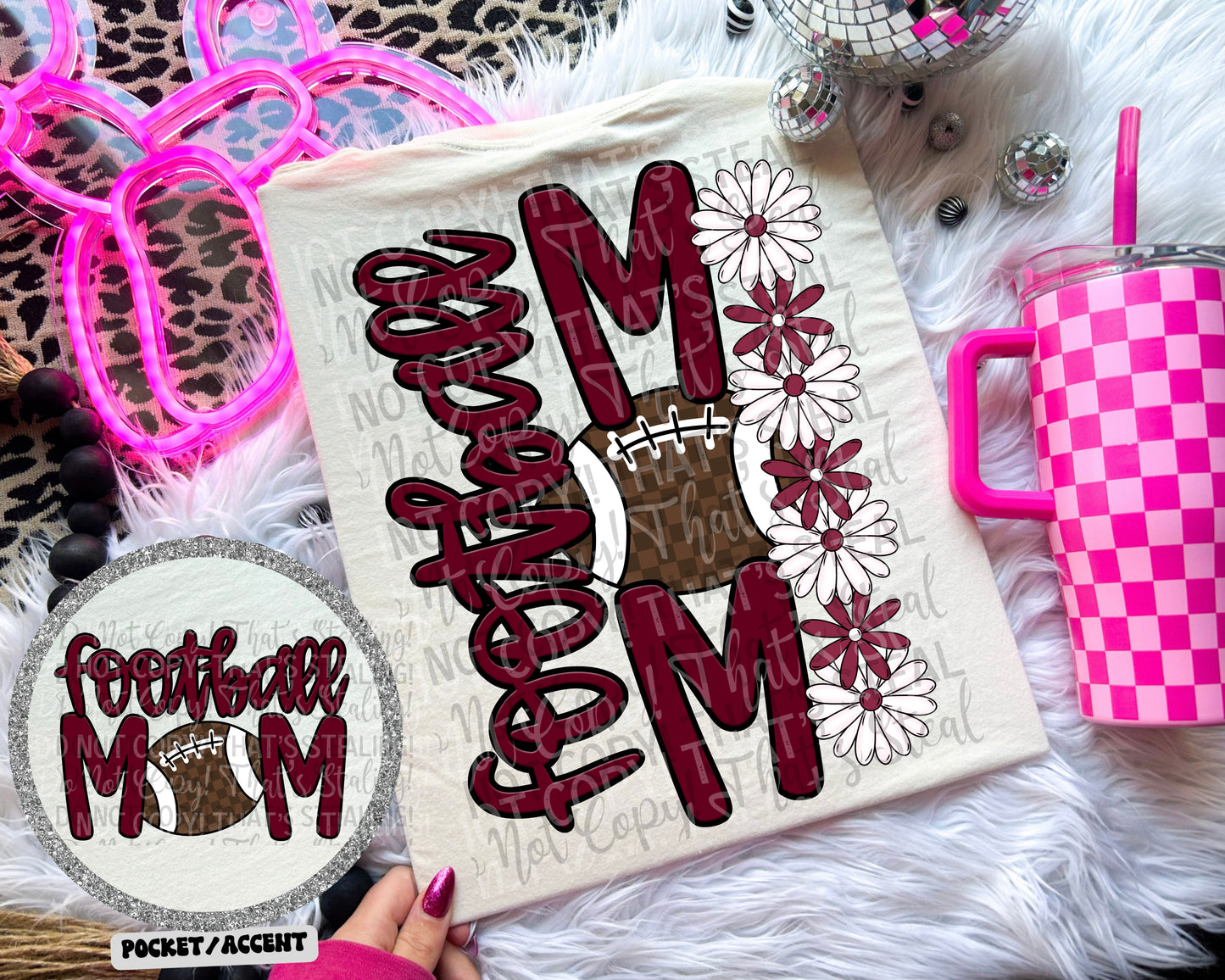 Football mom BACK (Dropdown)- DTF&UV