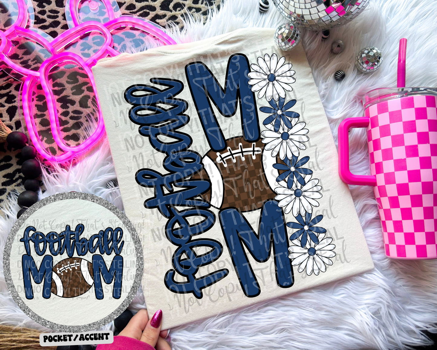 Football mom BACK (Dropdown)- DTF&UV