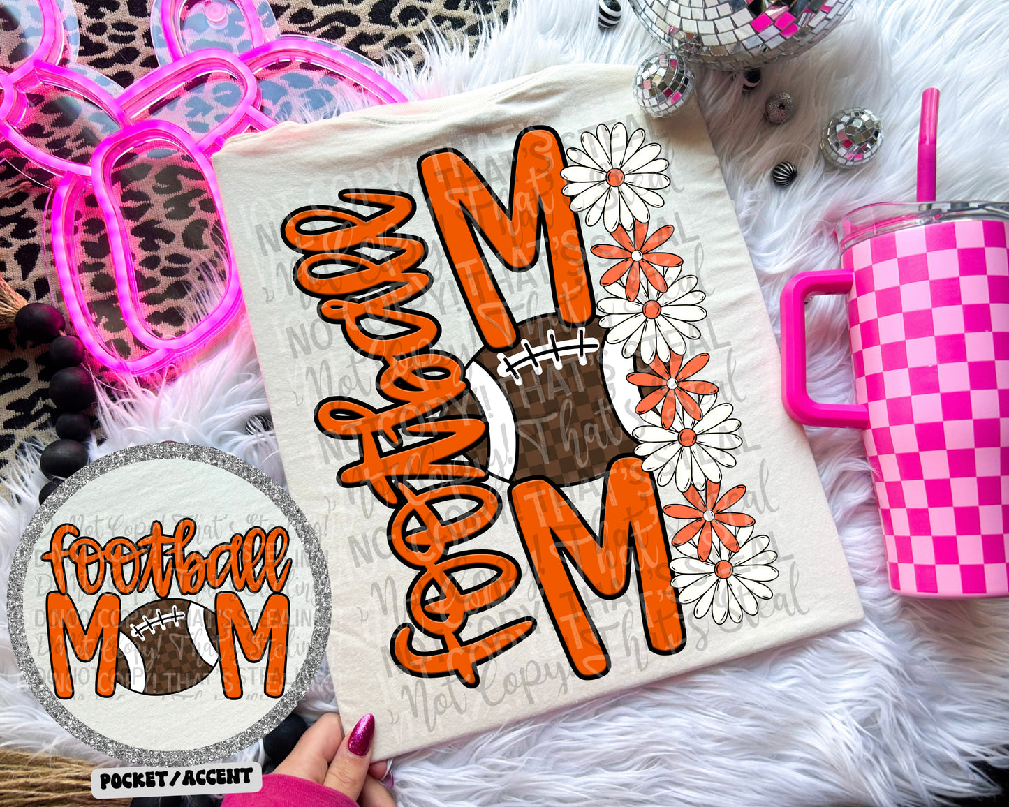 Football mom BACK (Dropdown)- DTF&UV