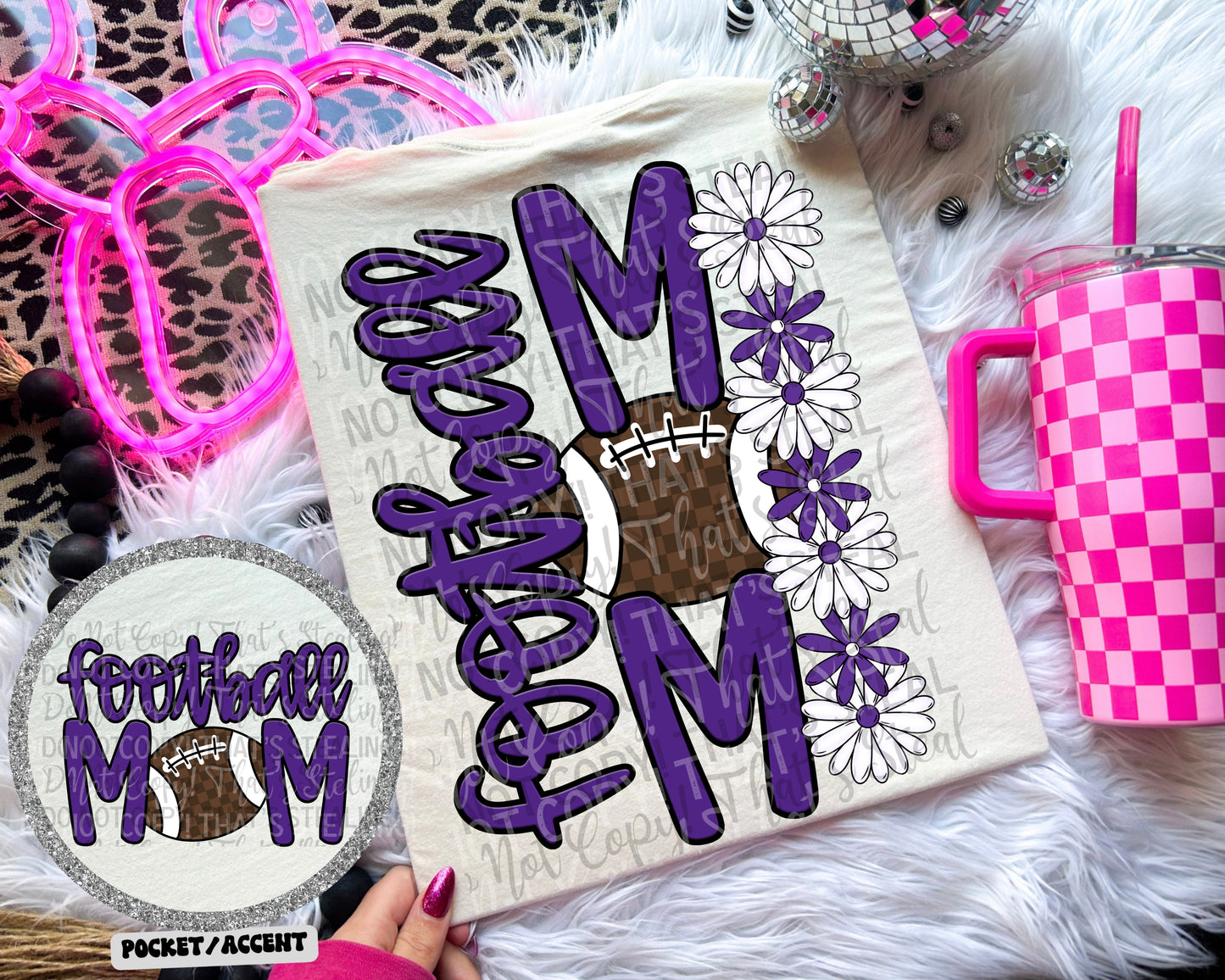 Football mom BACK (Dropdown)- DTF&UV