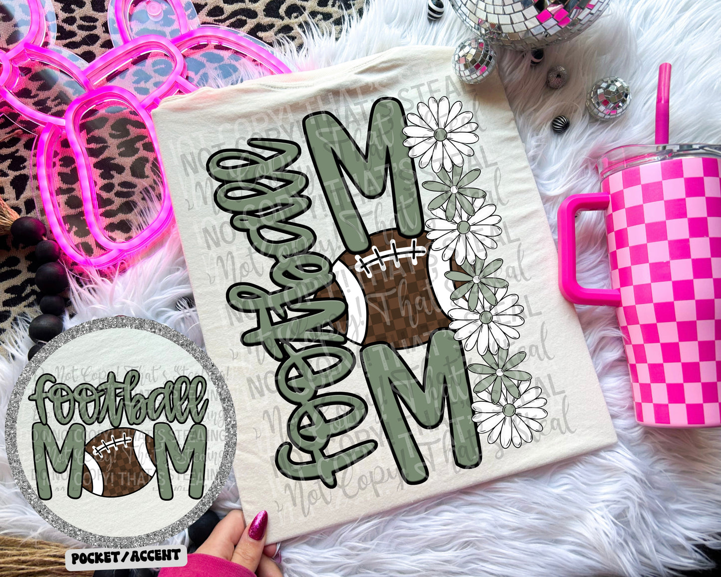 Football mom BACK (Dropdown)- DTF&UV
