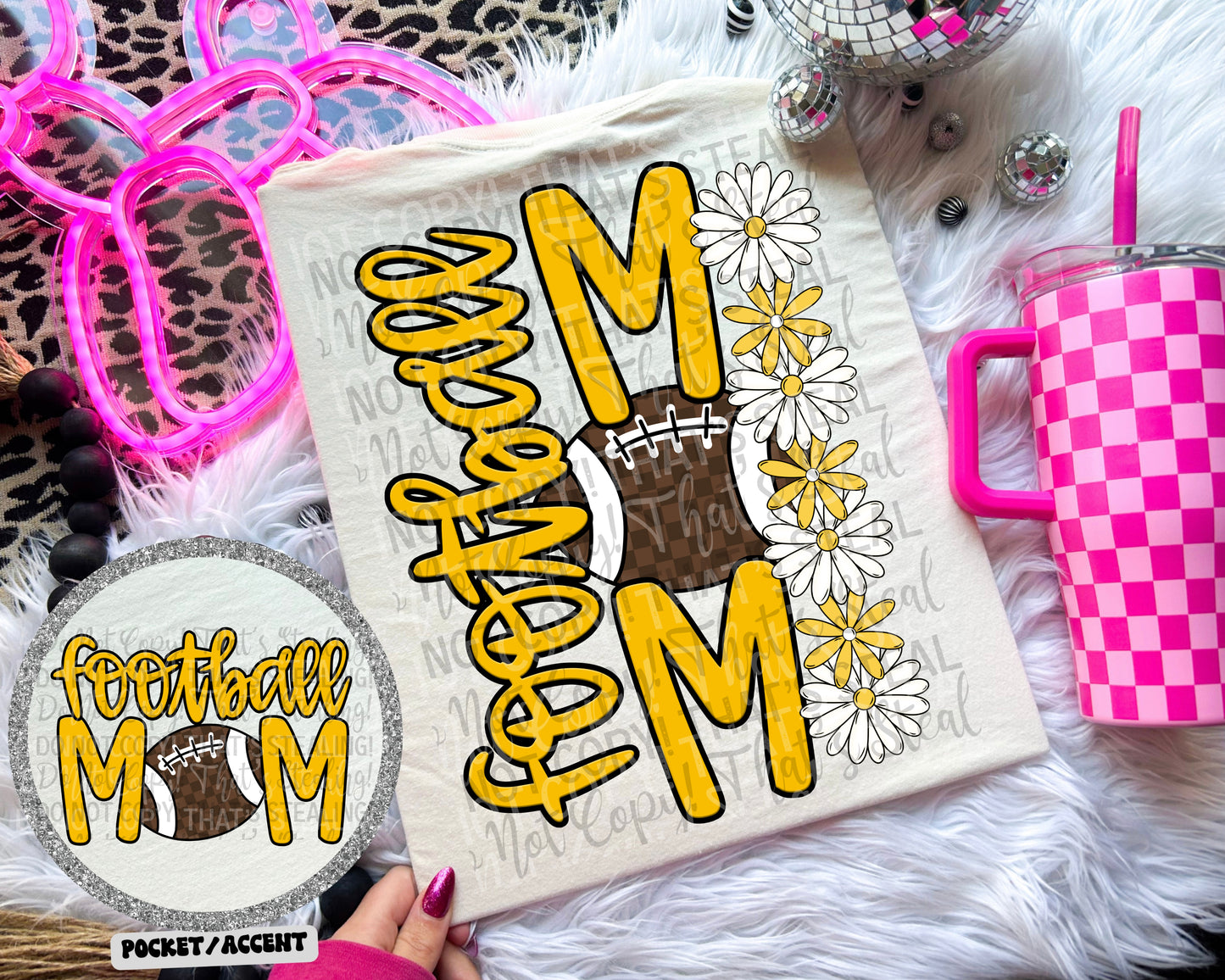 Football mom BACK (Dropdown)- DTF&UV