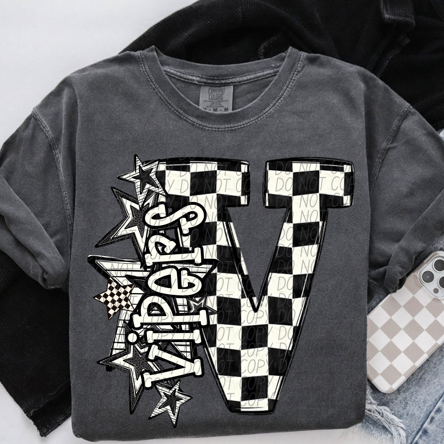 BW Checker star mascots (dropdown)- DTF&UV