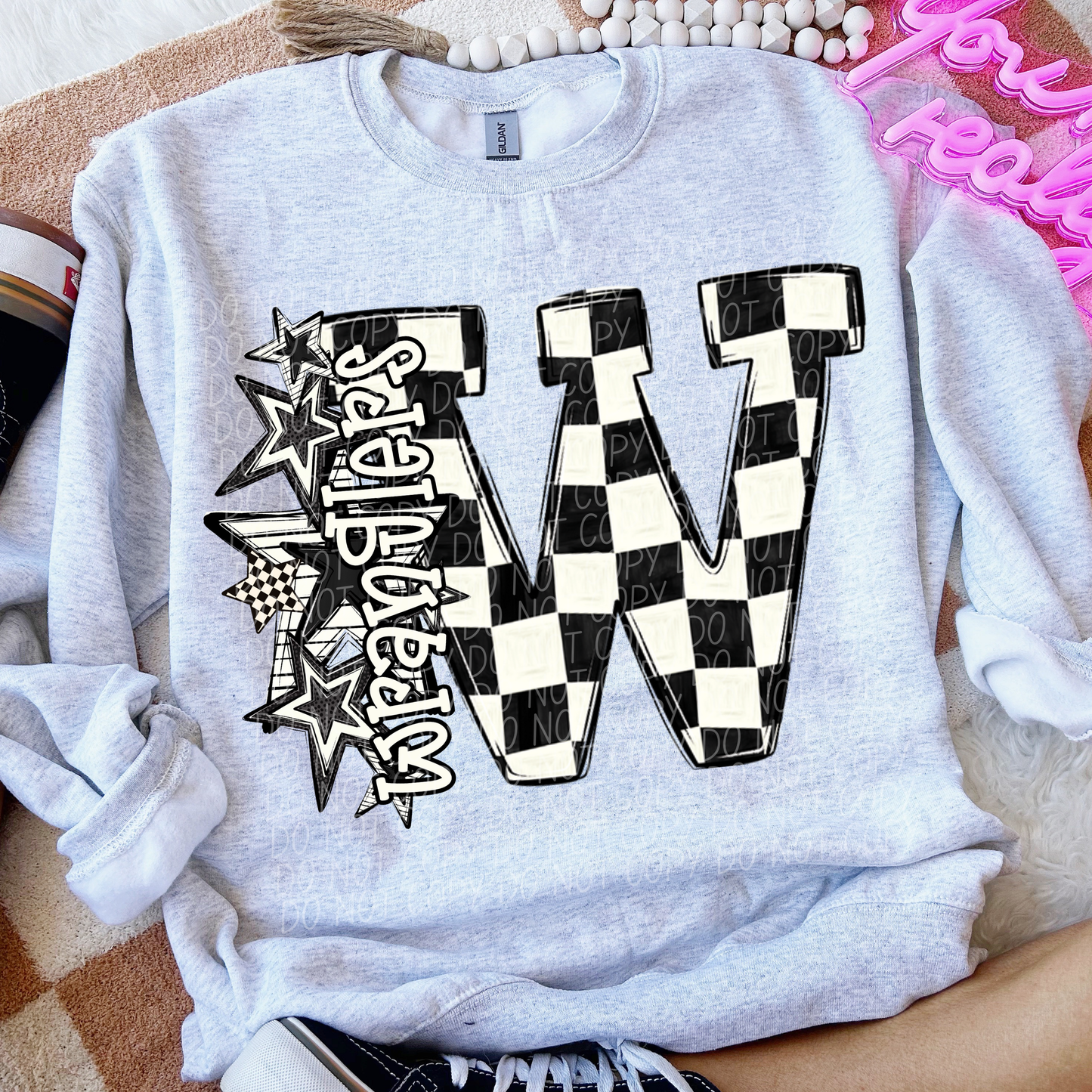 BW Checker star mascots (dropdown)- DTF&UV