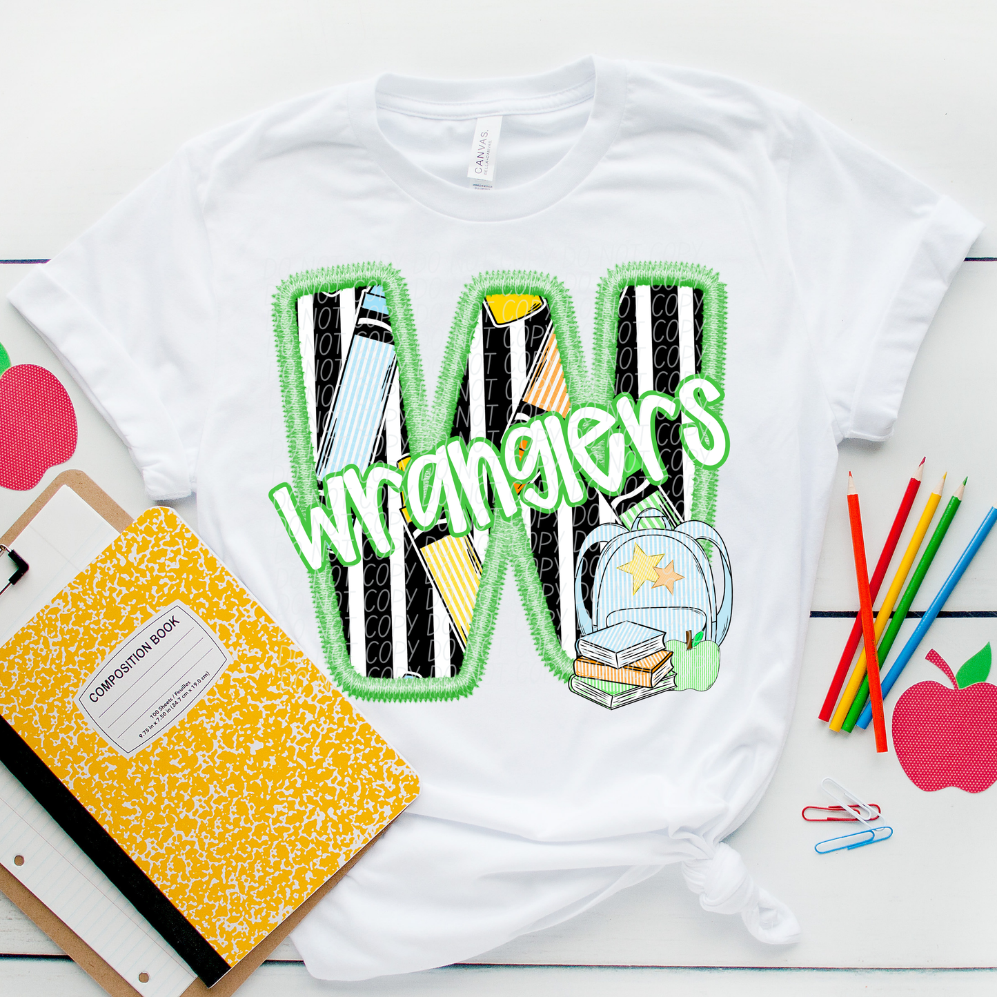 LETTER MASCOT GREEN (dropdown)-DTF&UV