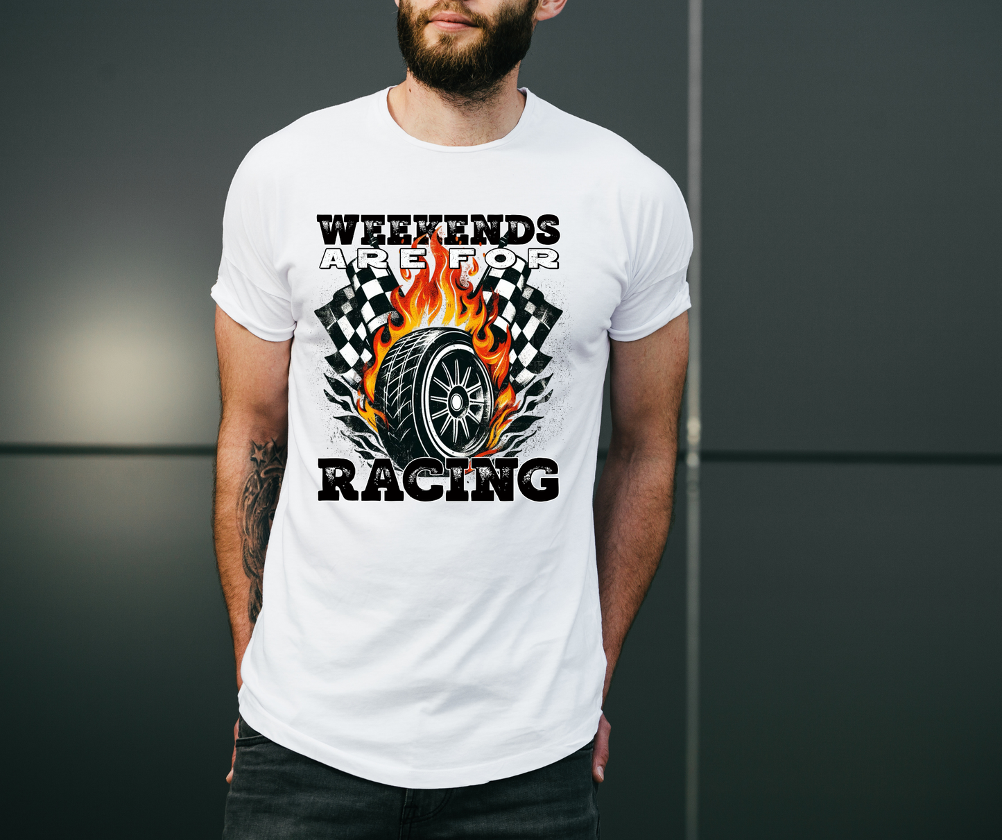 Weekends are for racing Checkered Flag-dtf