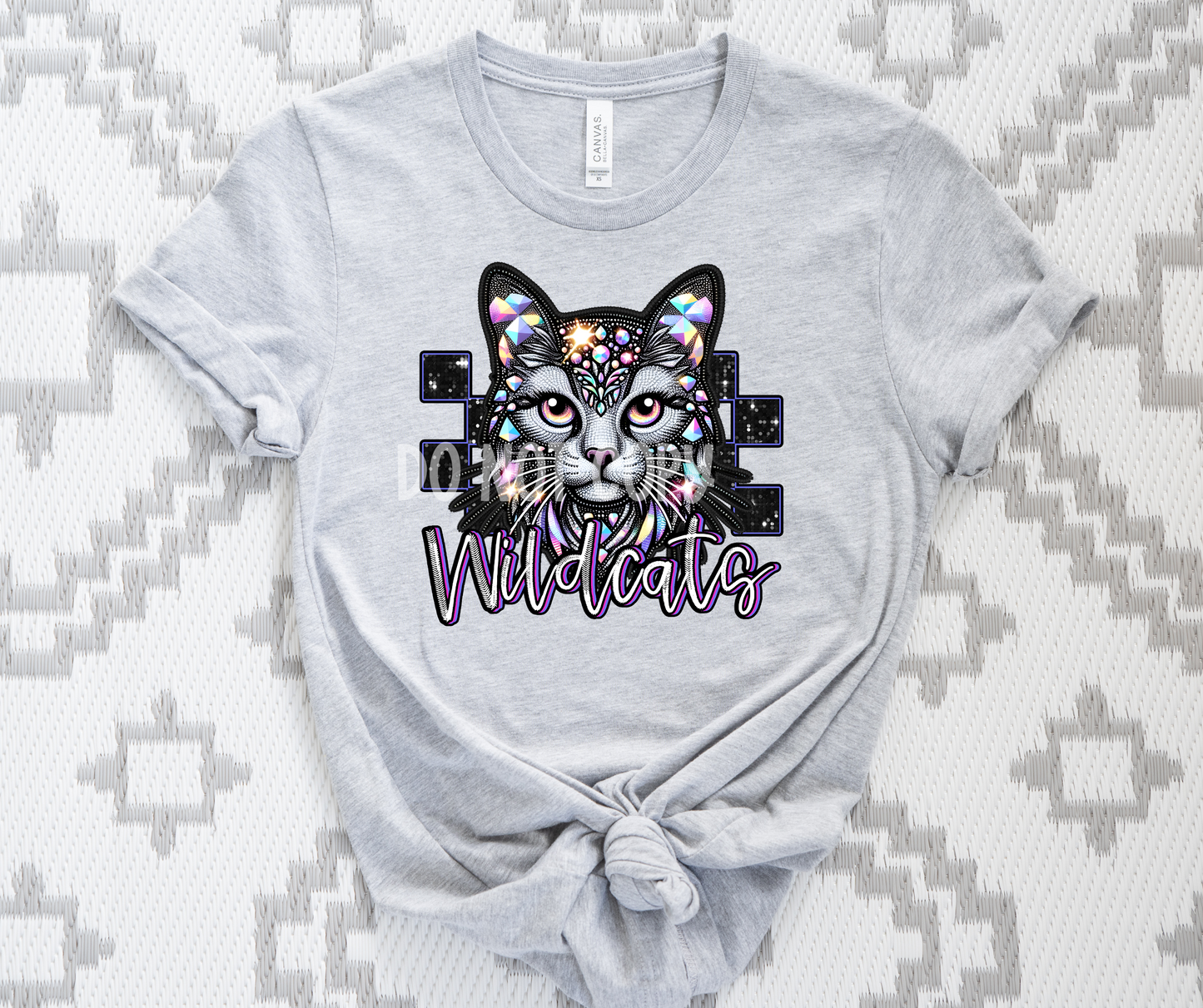 Wildcats large faux sequin-DTF