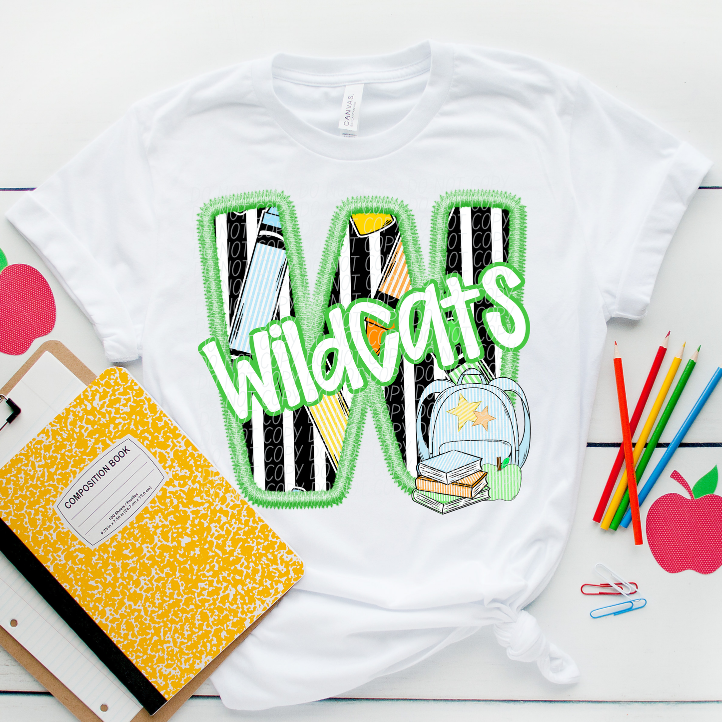 LETTER MASCOT GREEN (dropdown)-DTF&UV