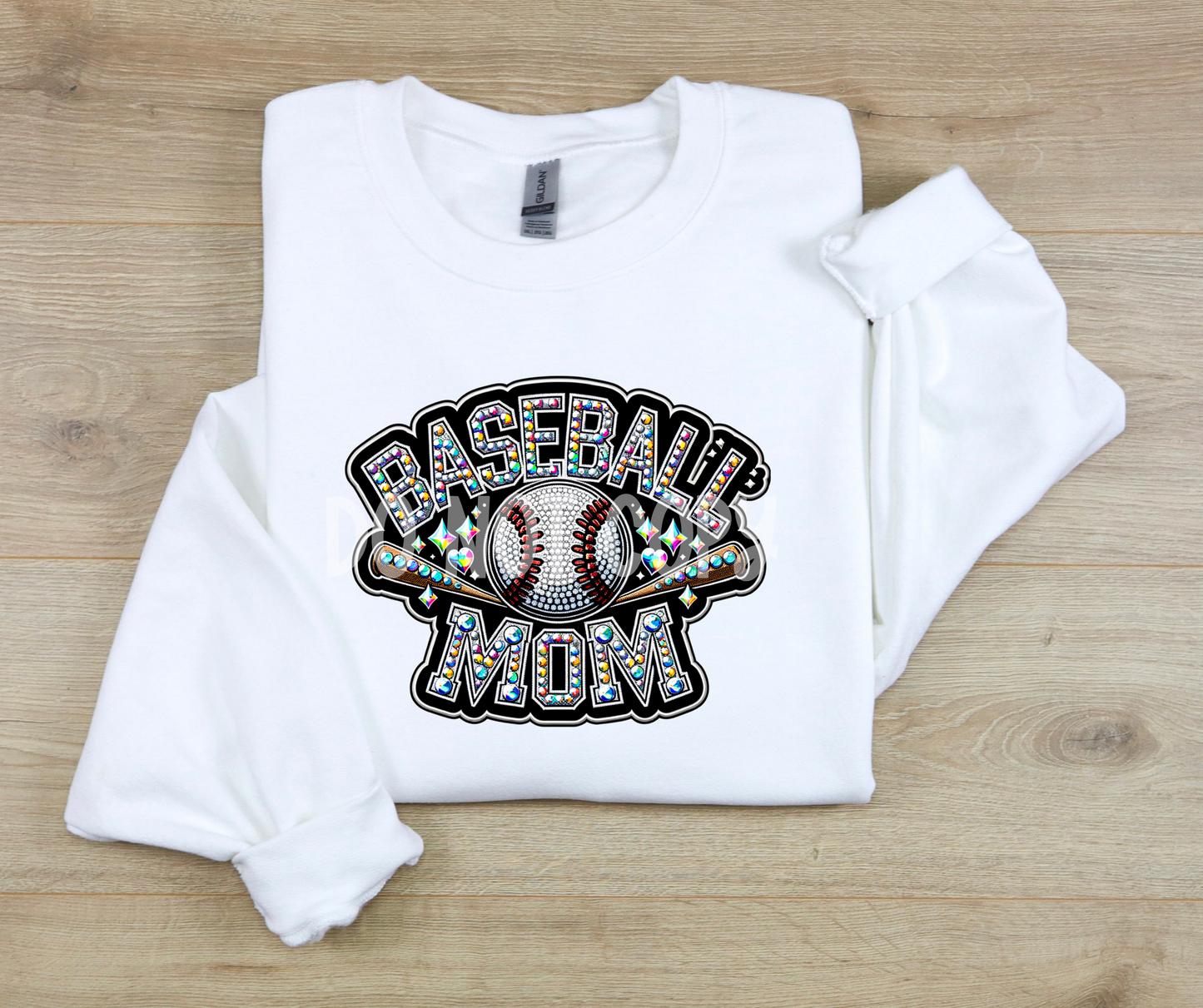 Baseball mom rhinestone-DTF