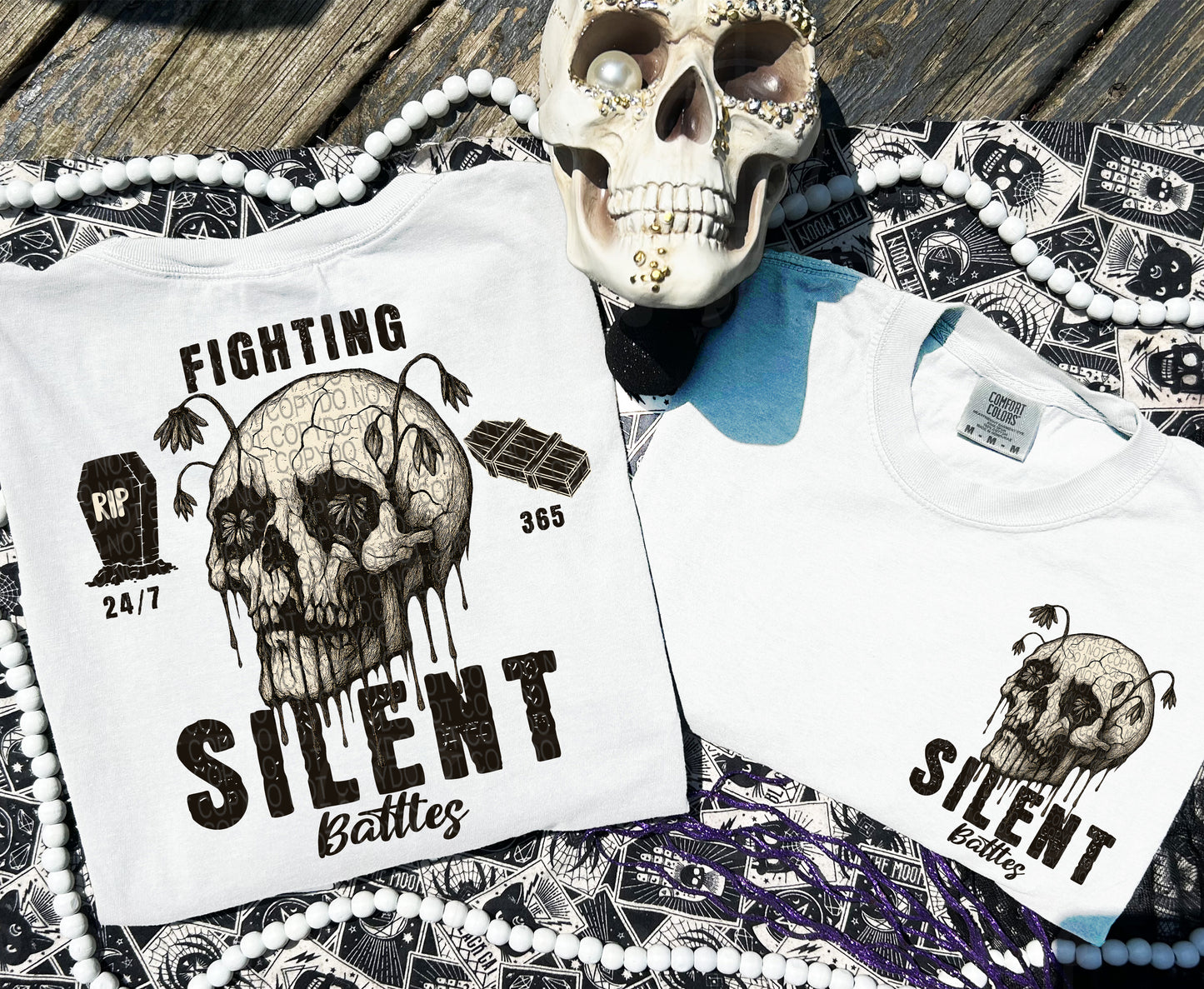 fighting silent battles (Includes front and back)- DTF&UV