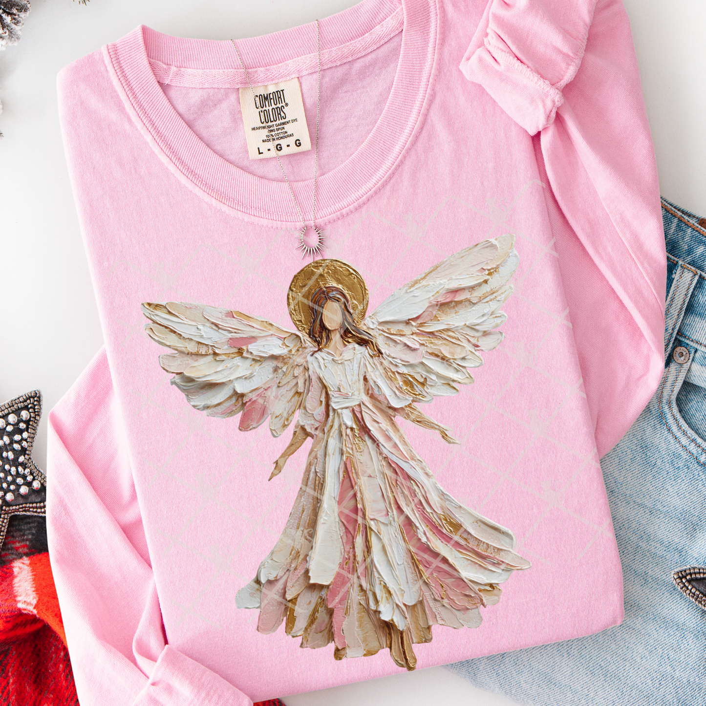 hand painted angel -DTF&UV