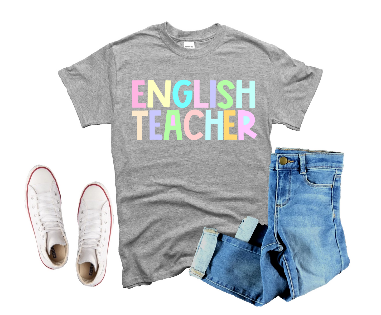English Teacher - pastel color-DTF