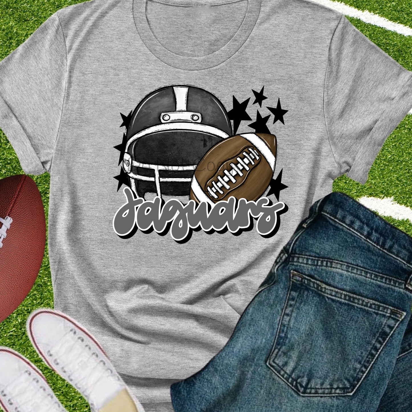 Jaguars football helmet gray-DTF