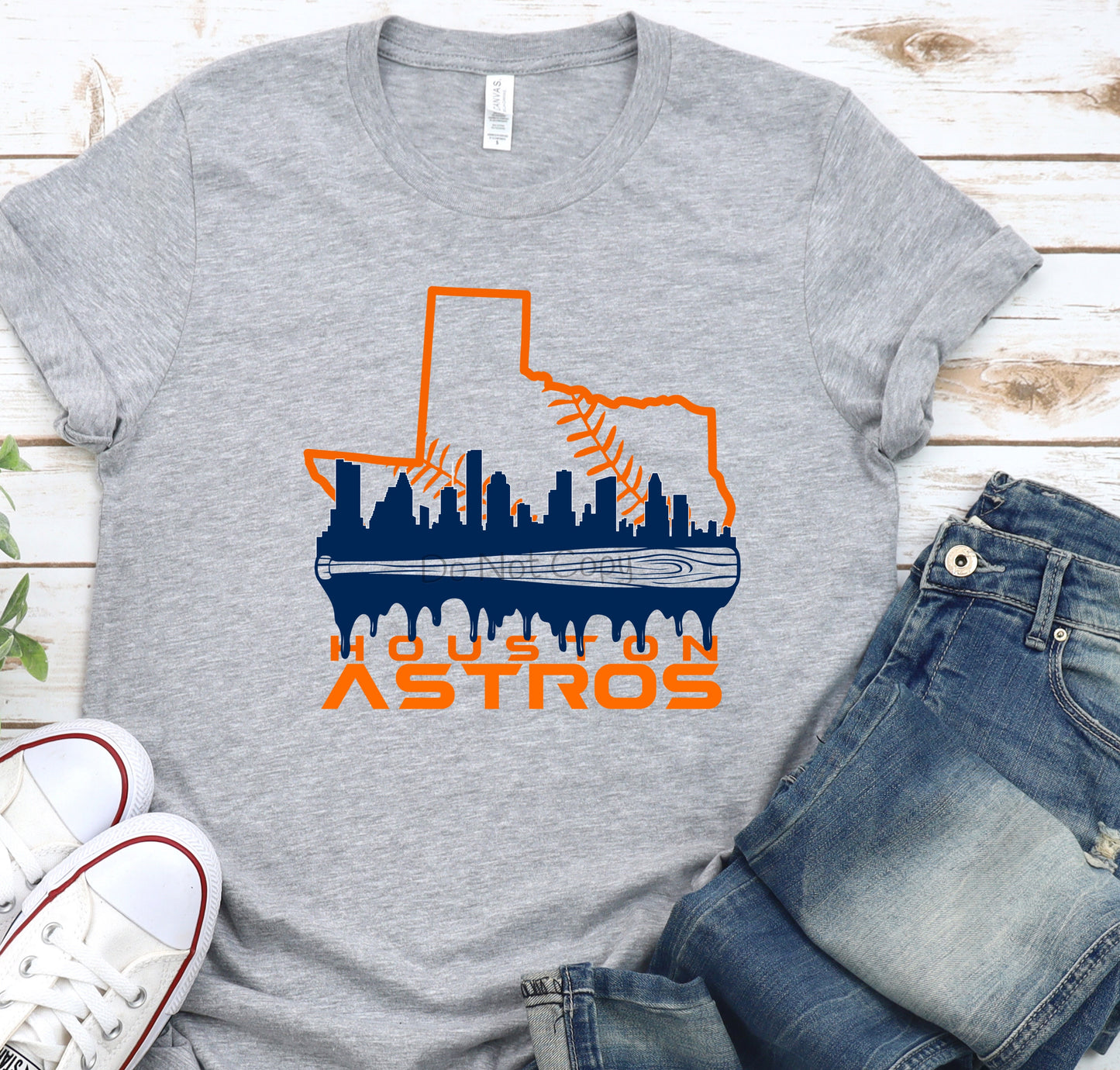 Houston astros city outline bat-DTF