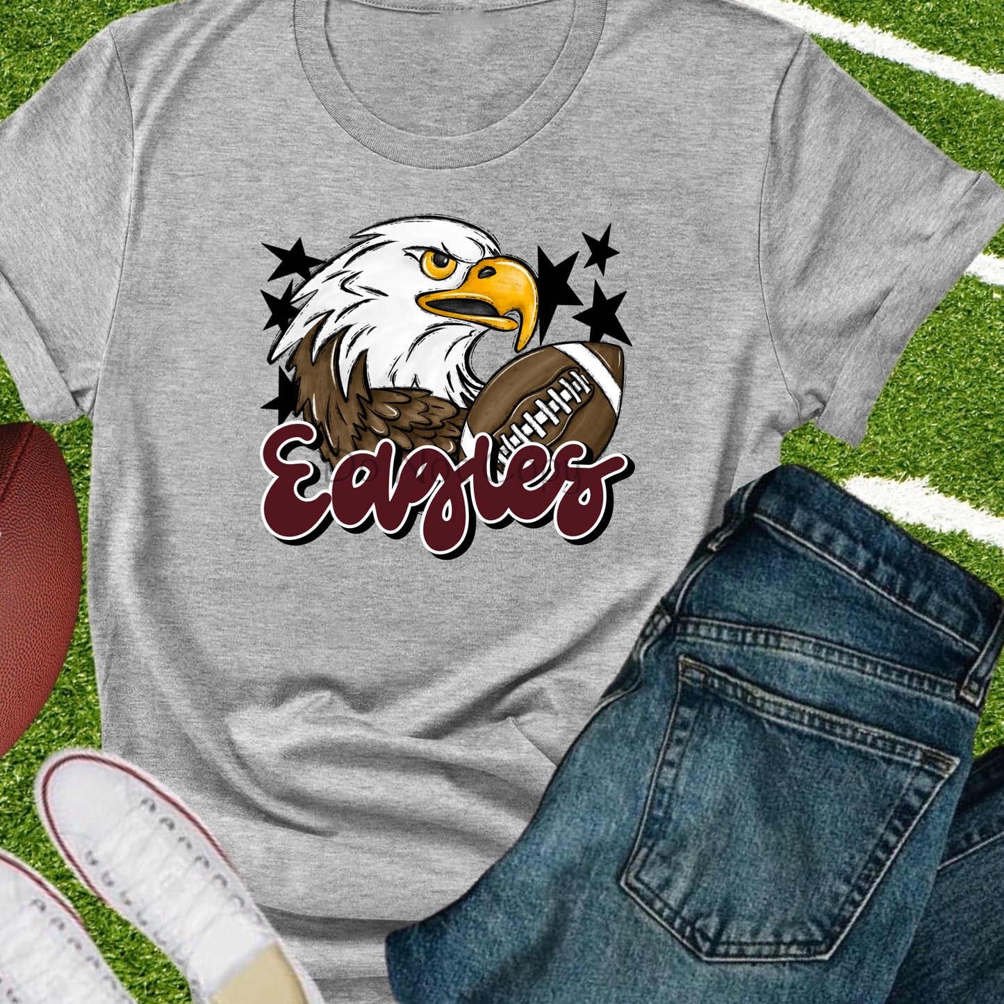 Eagles football maroon-DTF