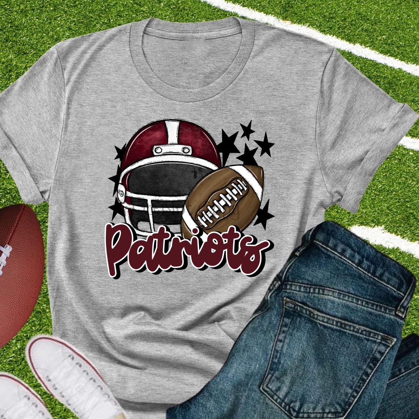 Patriots football helmet maroon-DTF