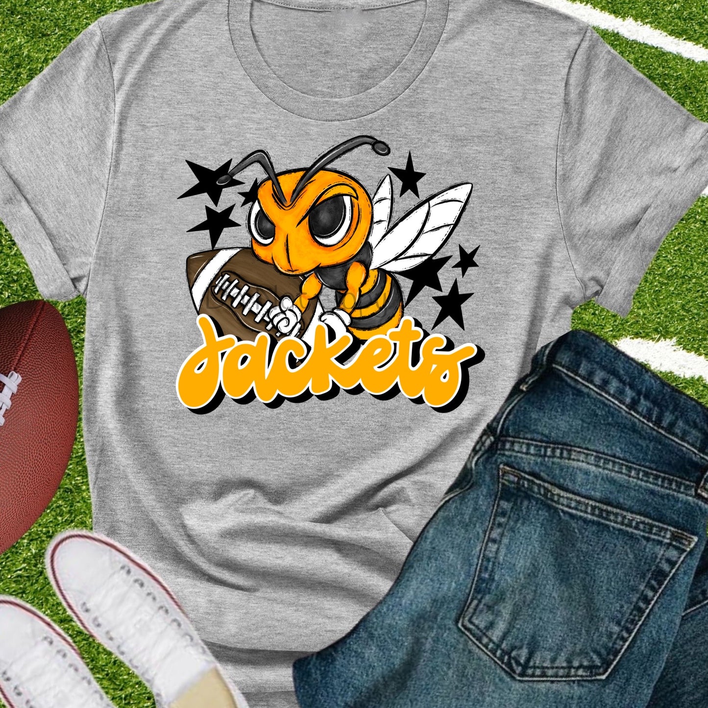 Jackets football gold-DTF
