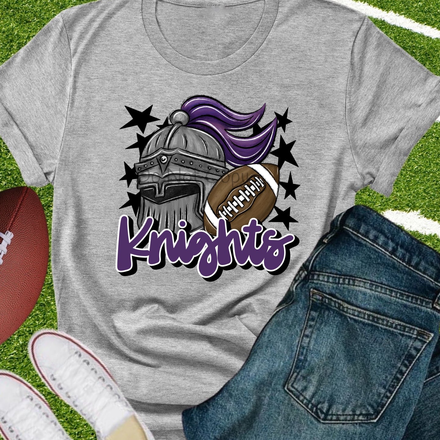 Knights football purple-DTF