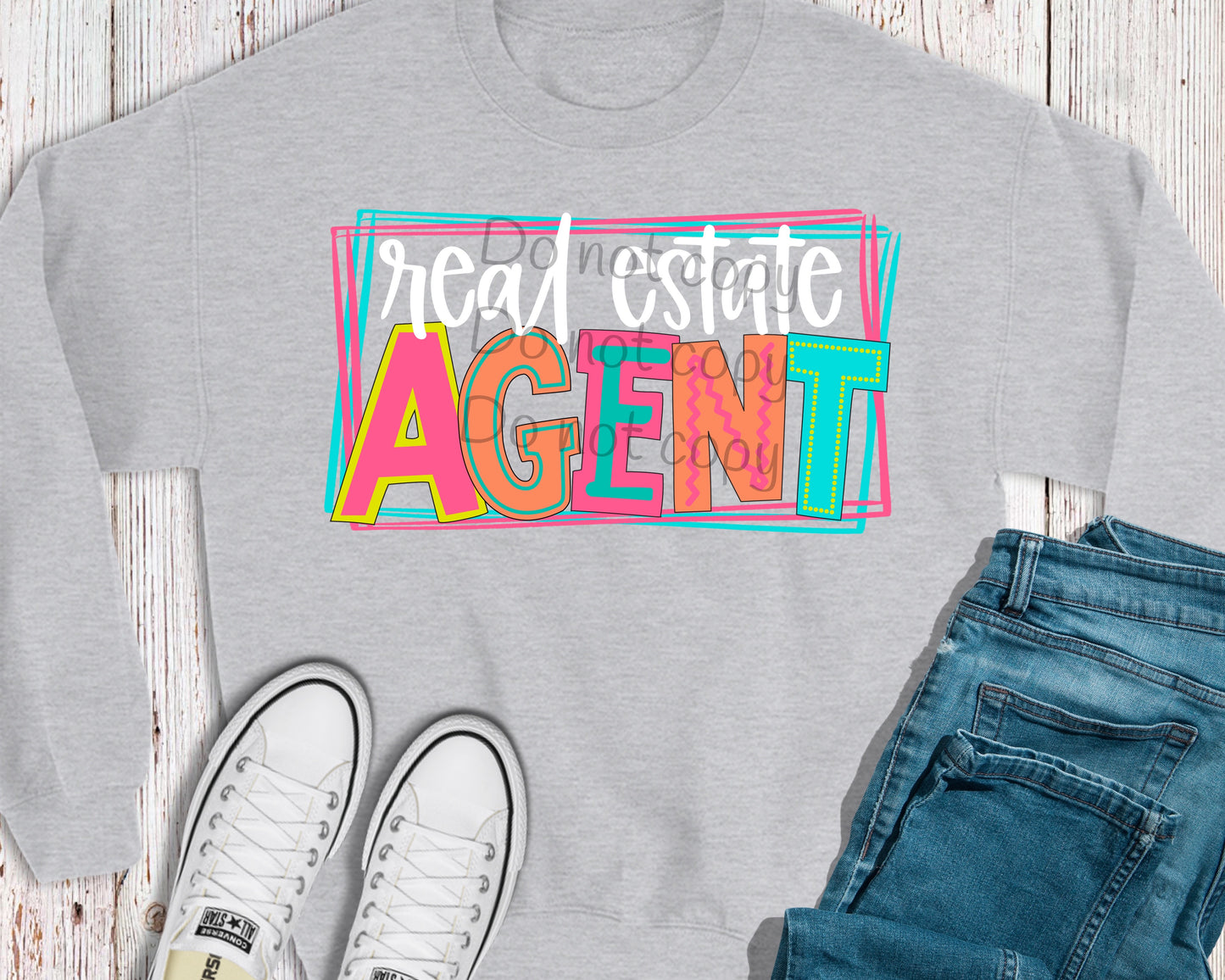 Real estate agent white-DTF