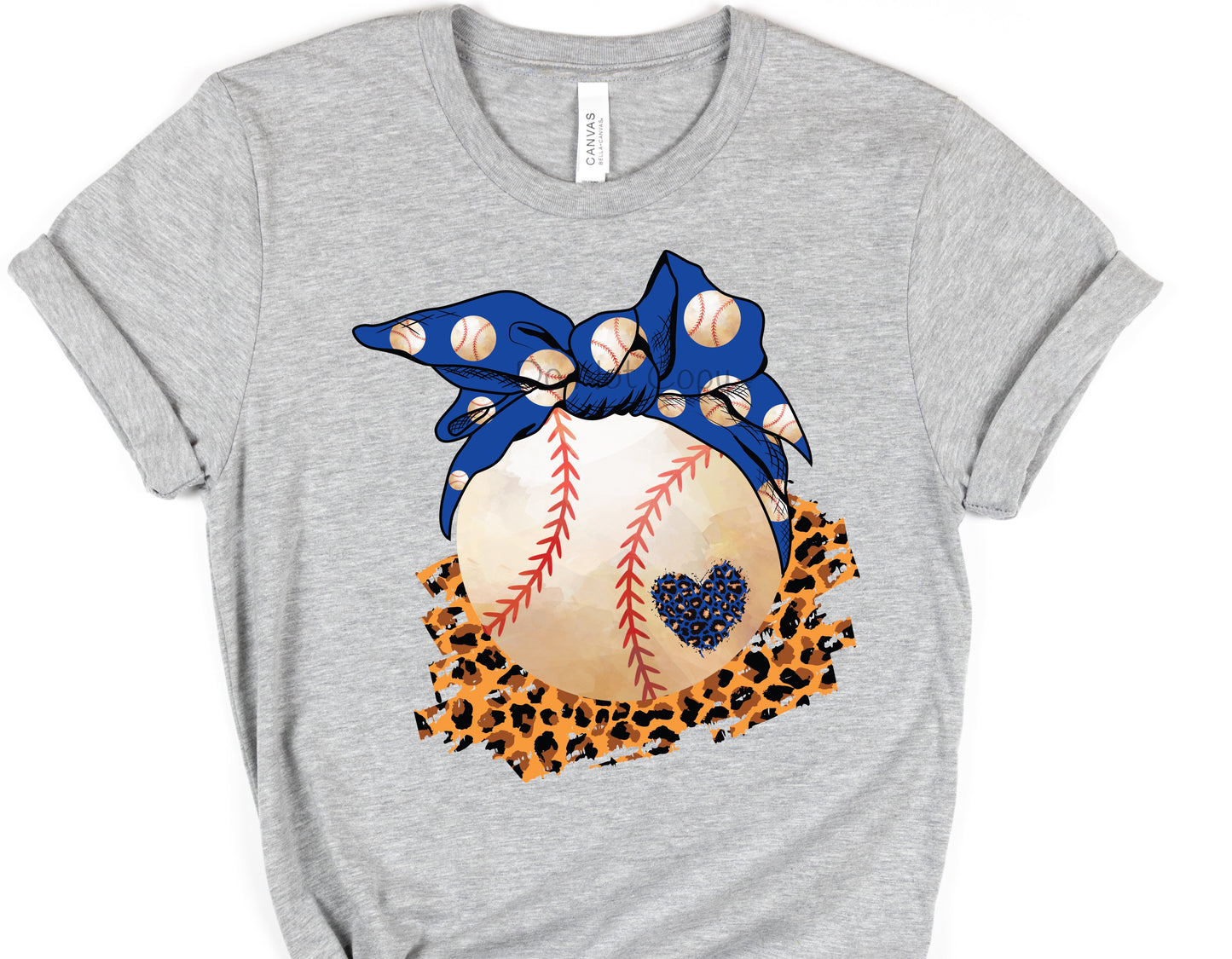 Baseball navy bow-DTF