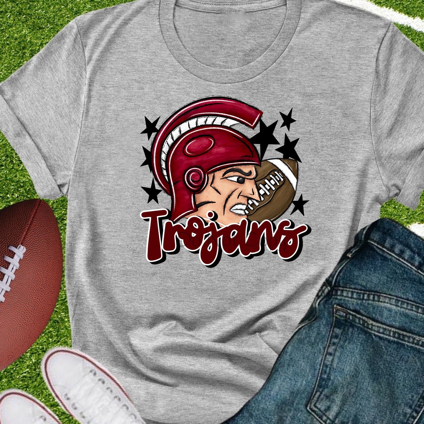 Trojans football maroon-DTF