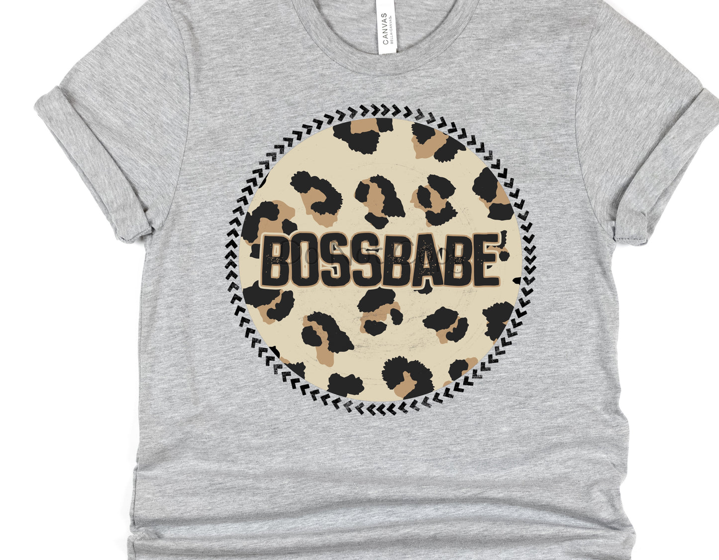 Boss babe circle leopard-DTF