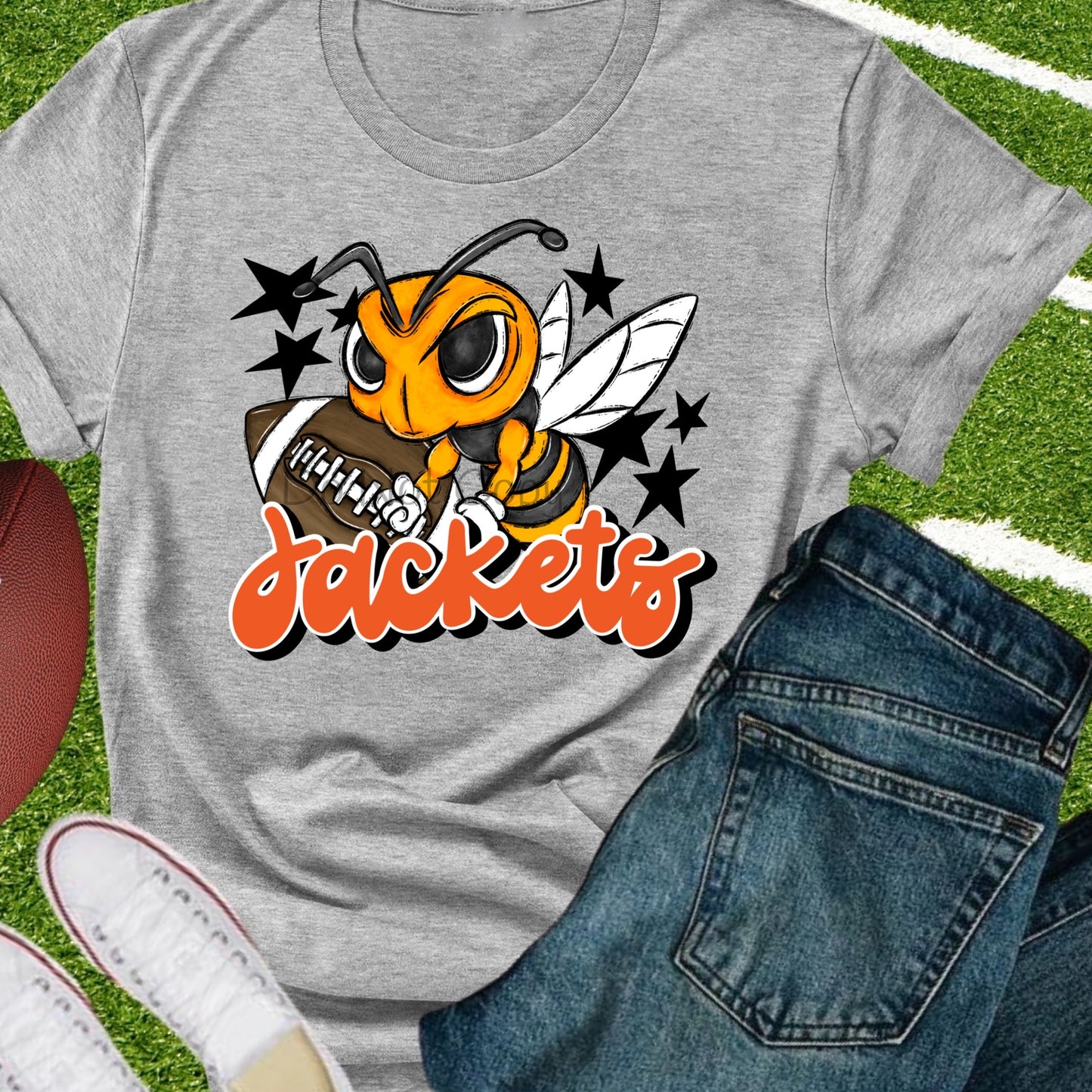 Jackets football orange -DTF