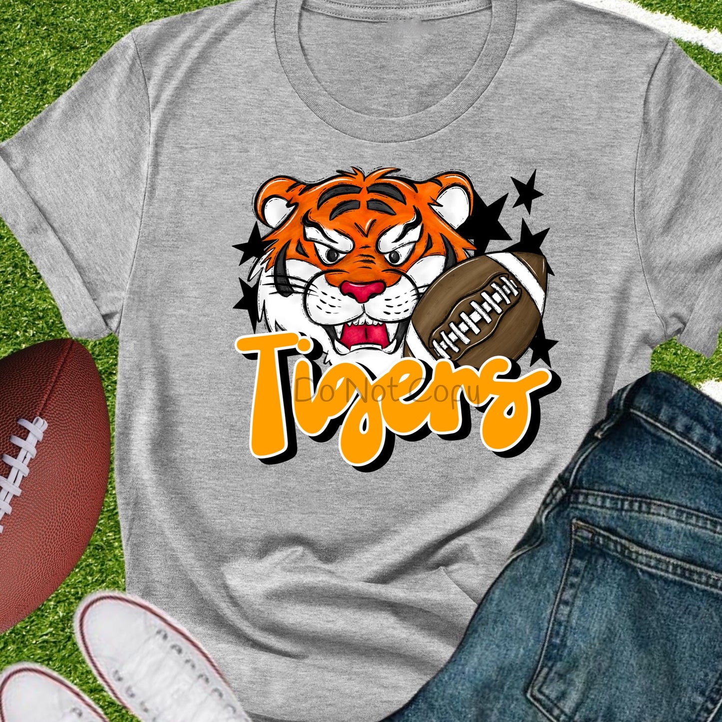 Tigers football gold-DTF