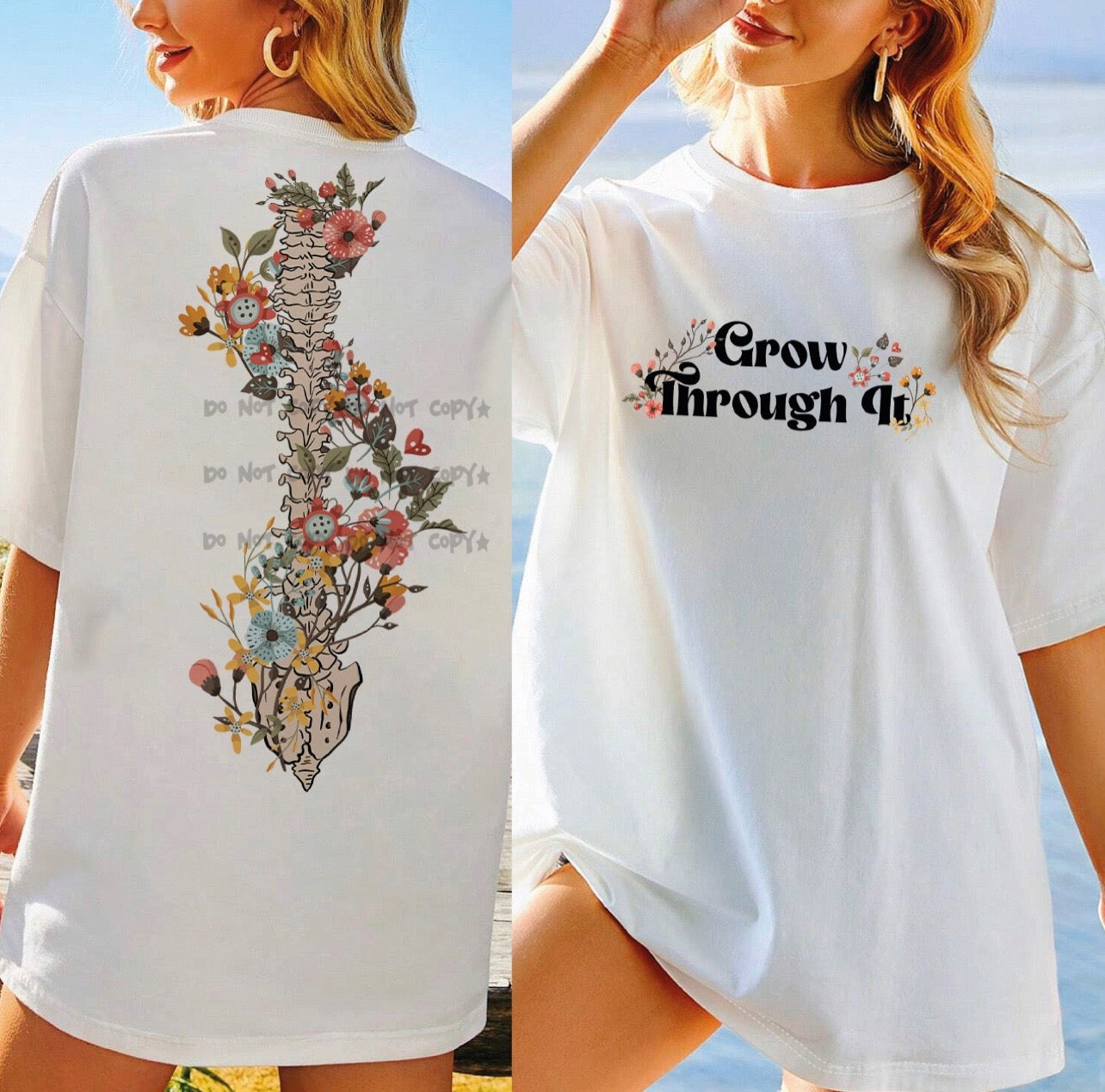 Grow through it backbone- FRONT-DTF