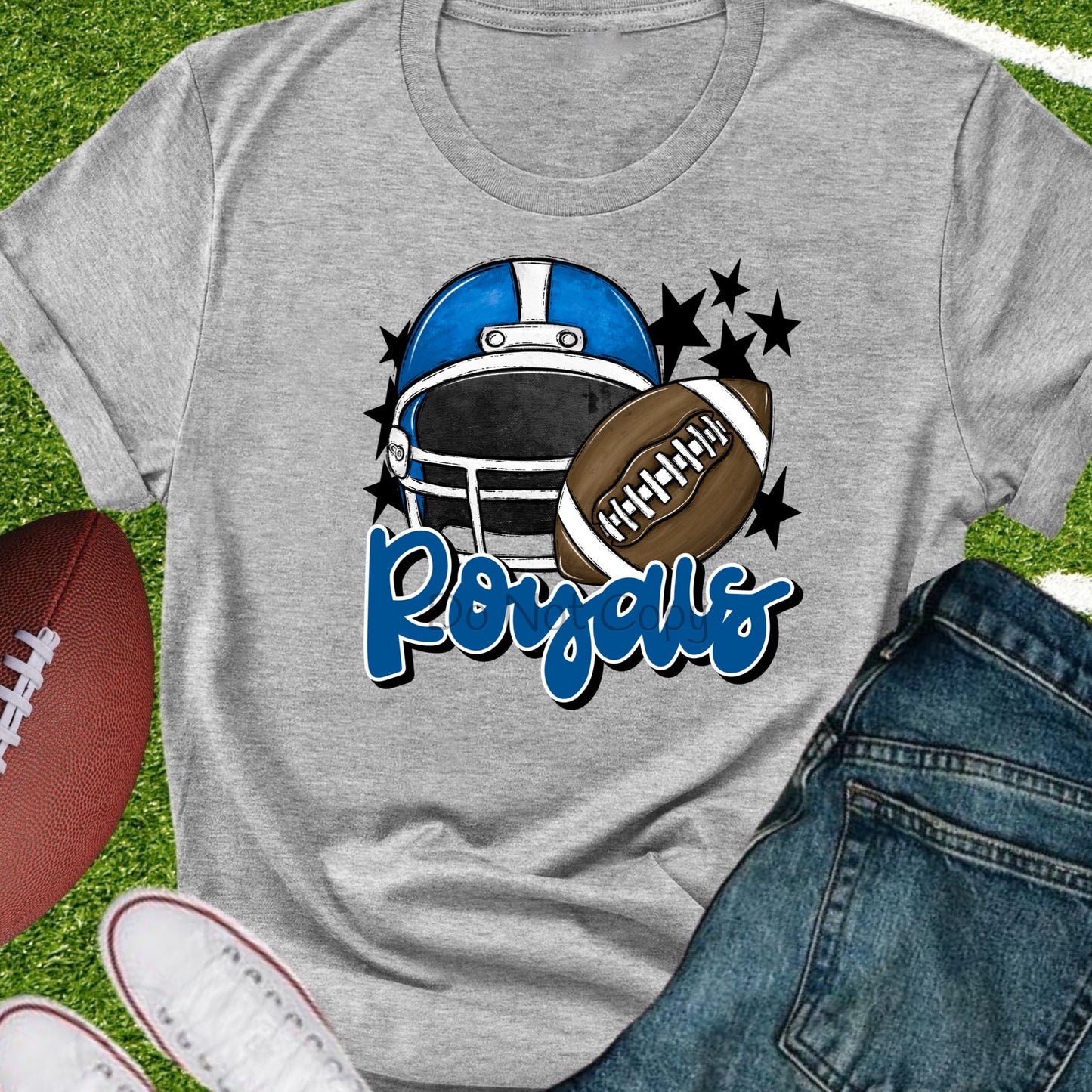 Royals football helmet royal-DTF
