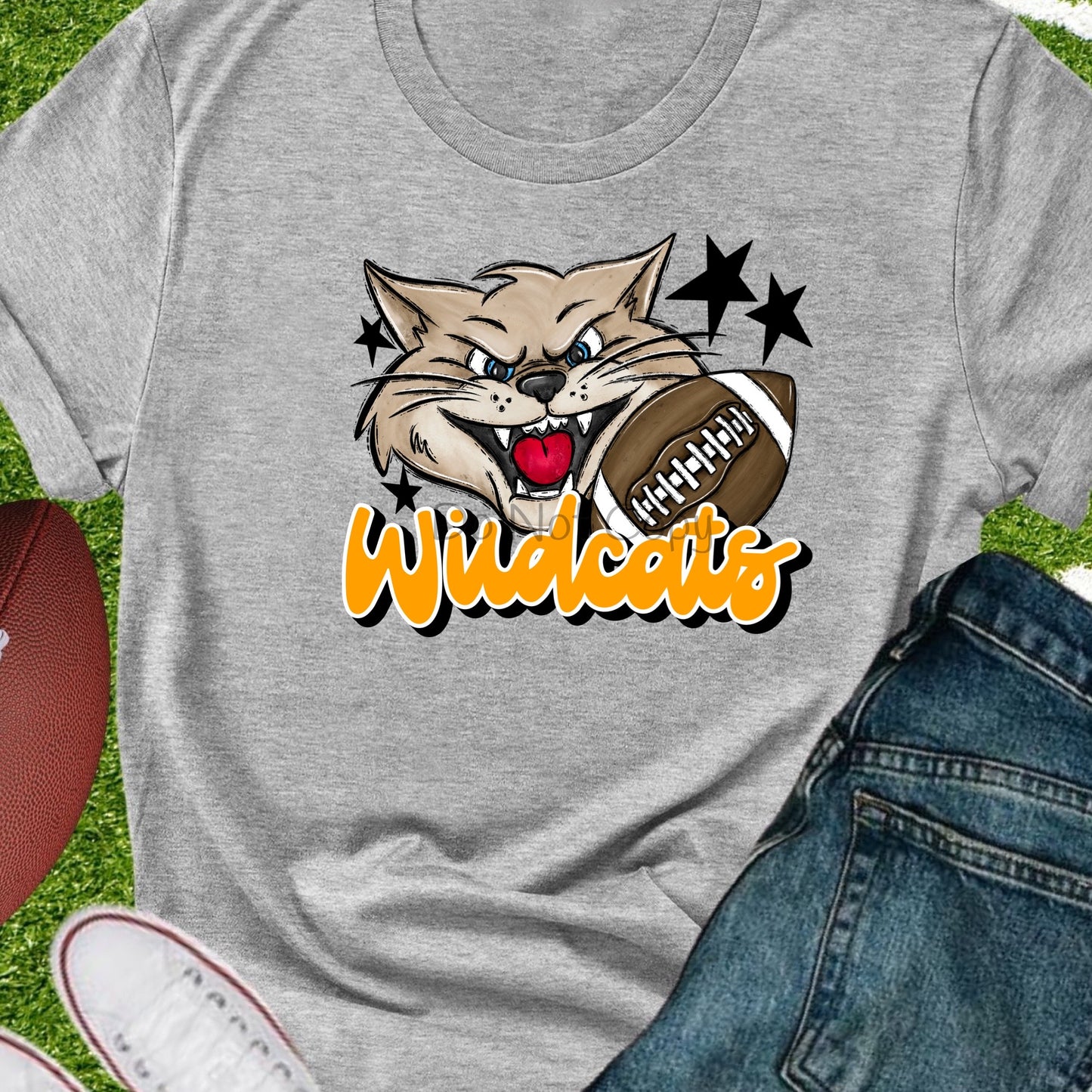 Wildcats football orange-DTF