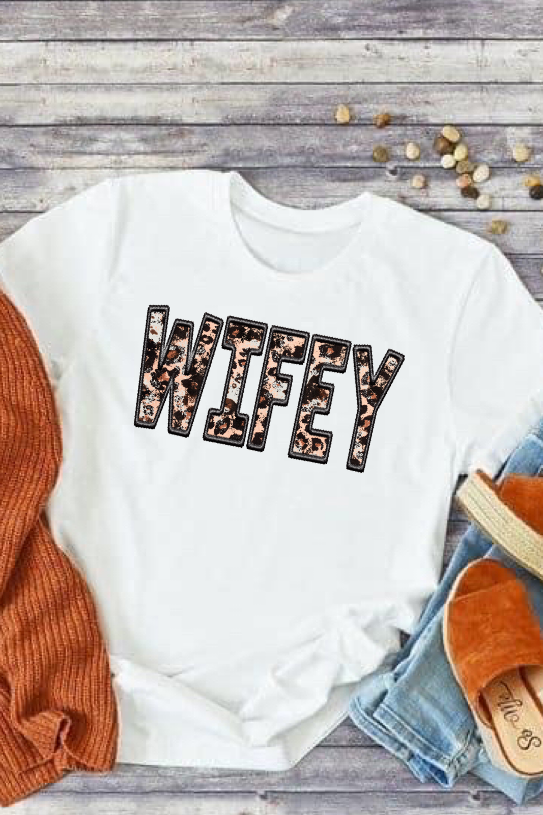 Wifey leopard faux embroidery-DTF
