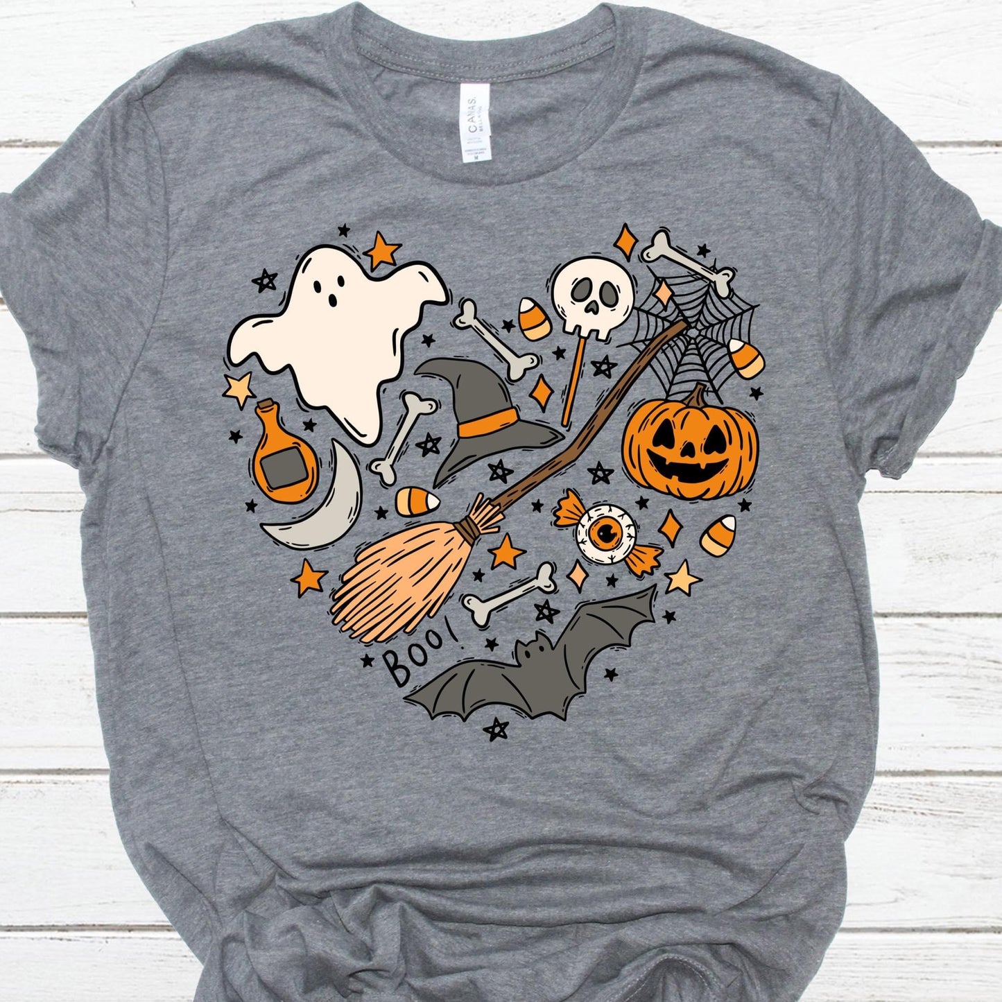 Halloween heart collage -DTF