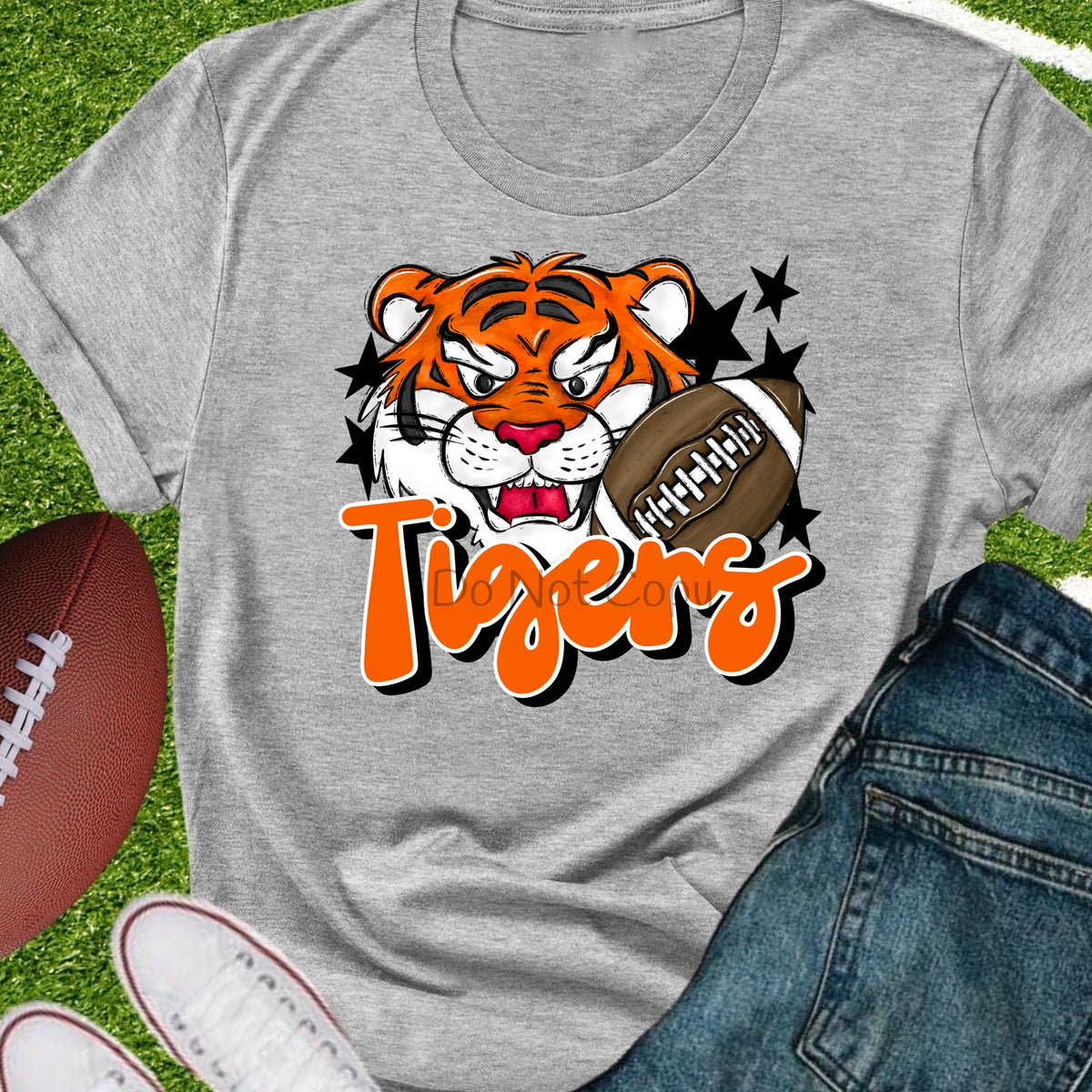 Tigers football orange-DTF