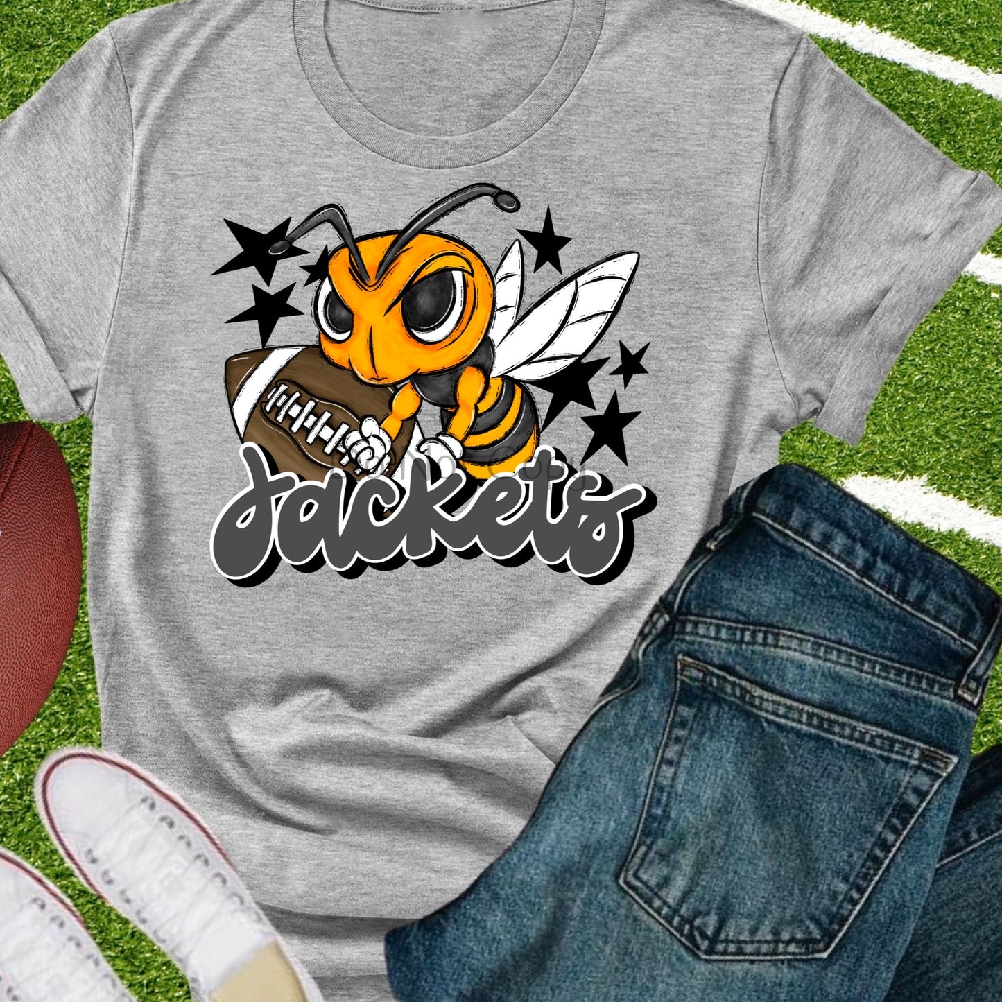 Jackets football gray-DTF
