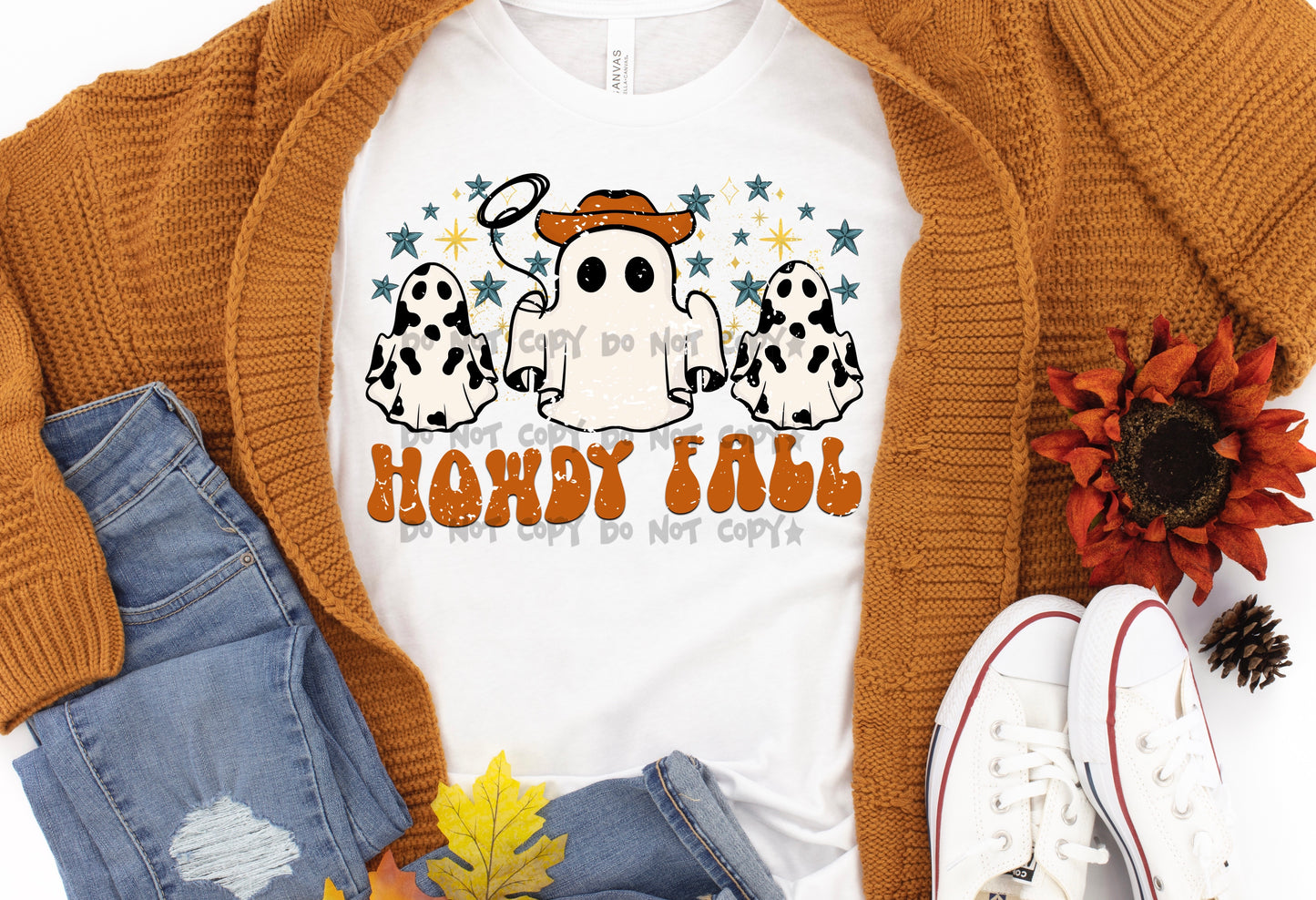 Howdy fall cowboy ghost-DTF