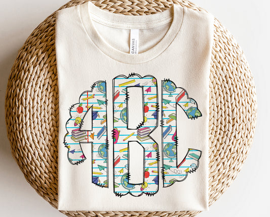 Custom School collage Monogram-DTF