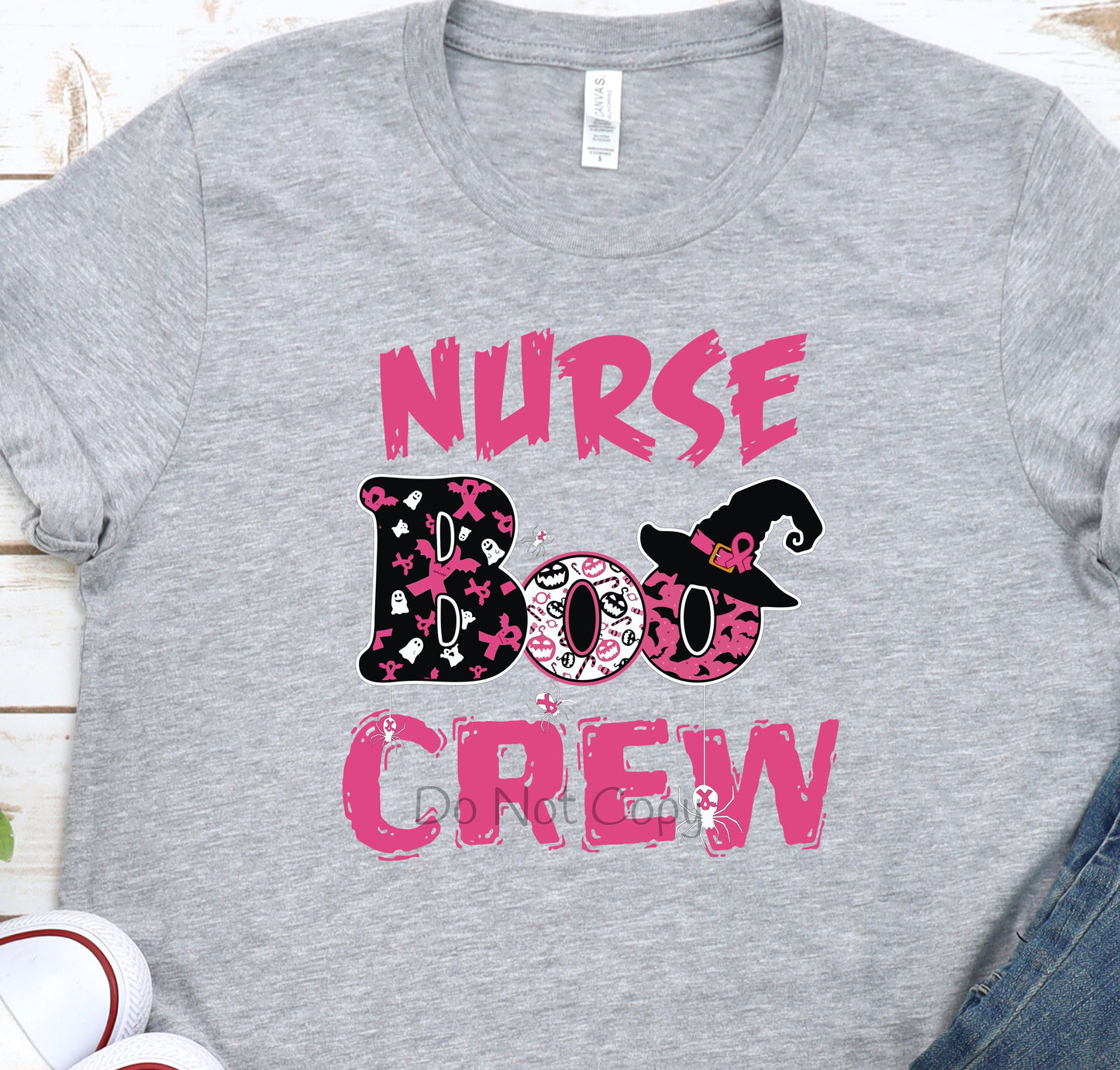 Nurse boo crew pink-DTF