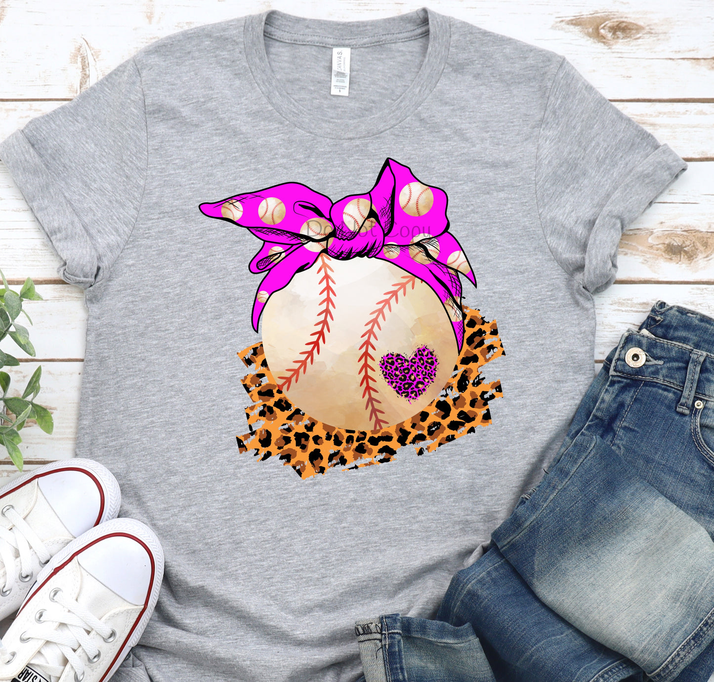 Baseball purple bow-DTF