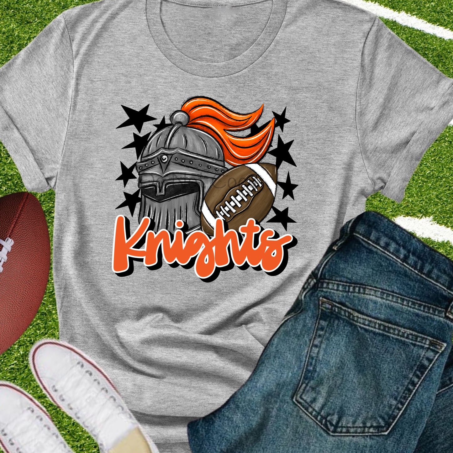 Knights football orange-DTF
