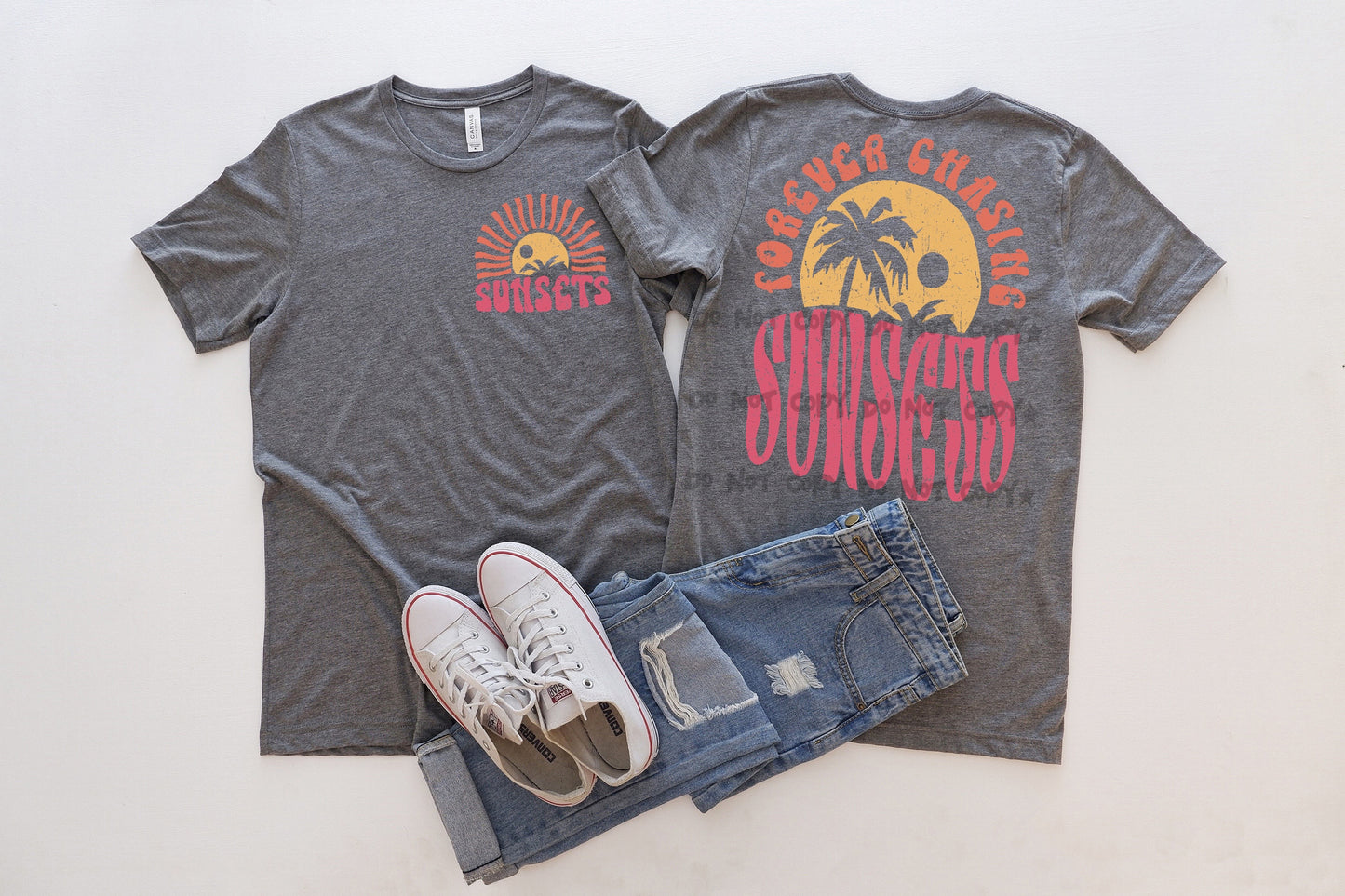 Forever chasing sunsets (BACK) -DTF