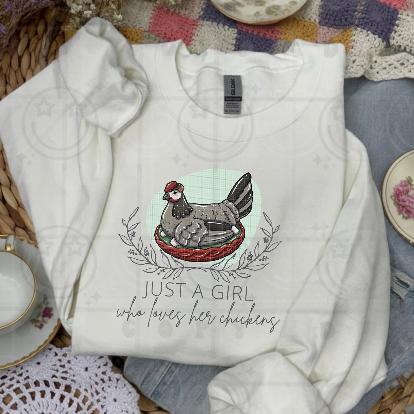 Just a girl who loves chickens-DTF&UV