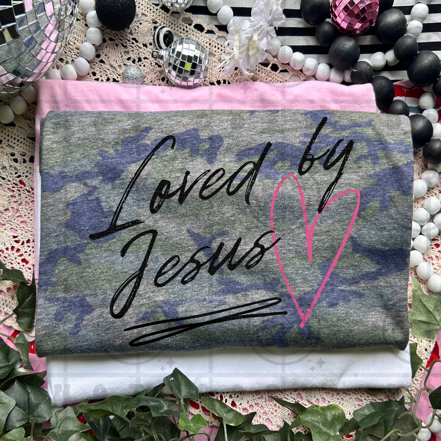 Loved by Jesus heart-DTF&UV