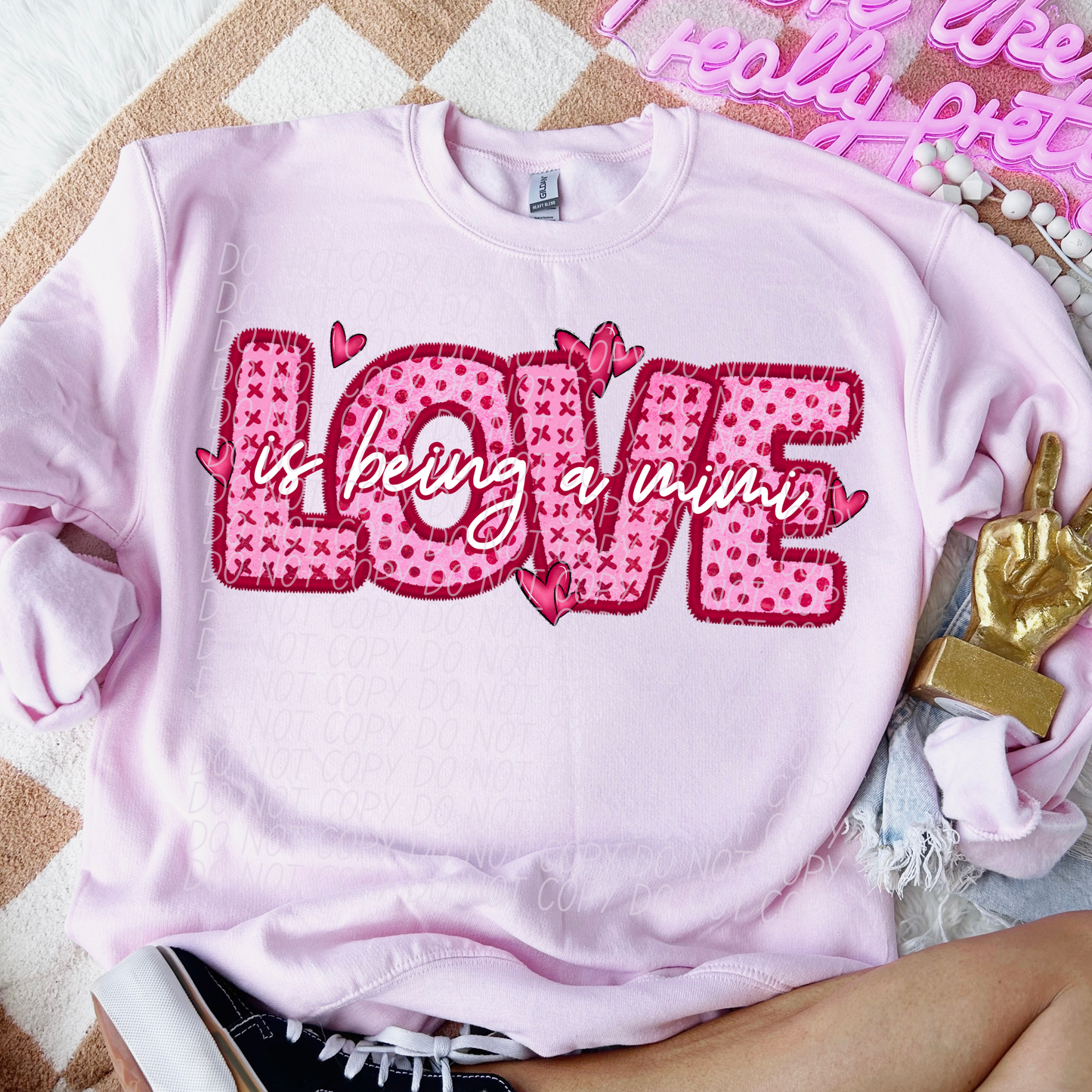 Pink Love Is (All Sayings are in this listing/dropdown)-DTF