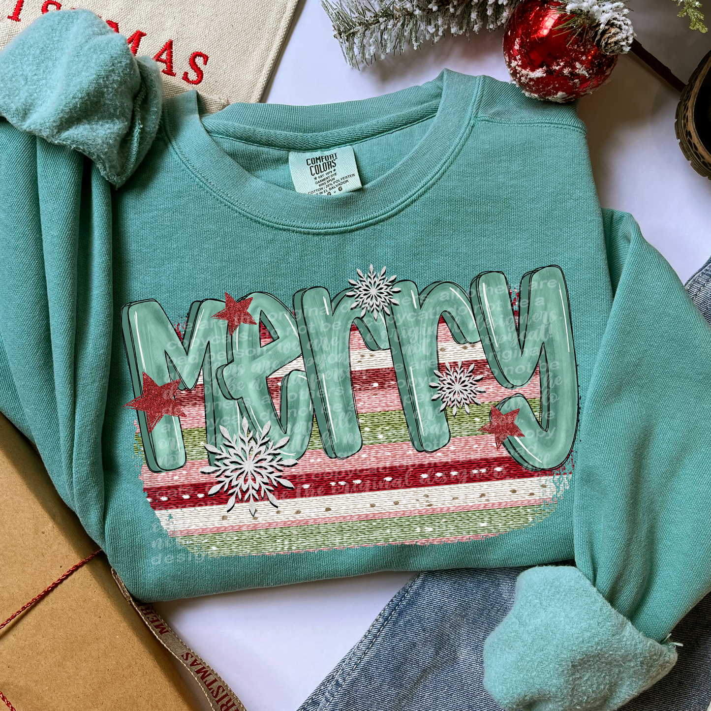 merry stripe -DTF&UV