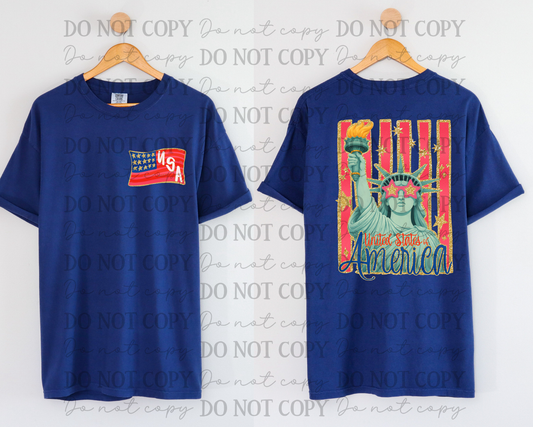 USA Glitter (front and back included) -DTF&UV