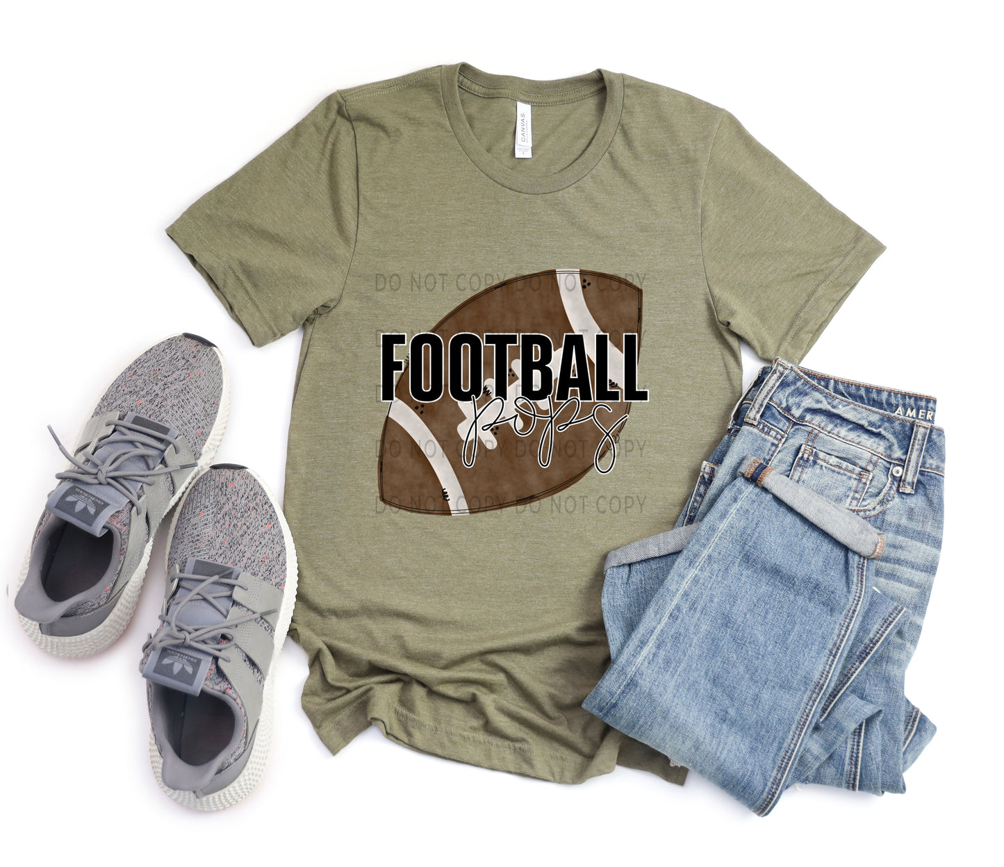 Football Pops White Outline - DTF